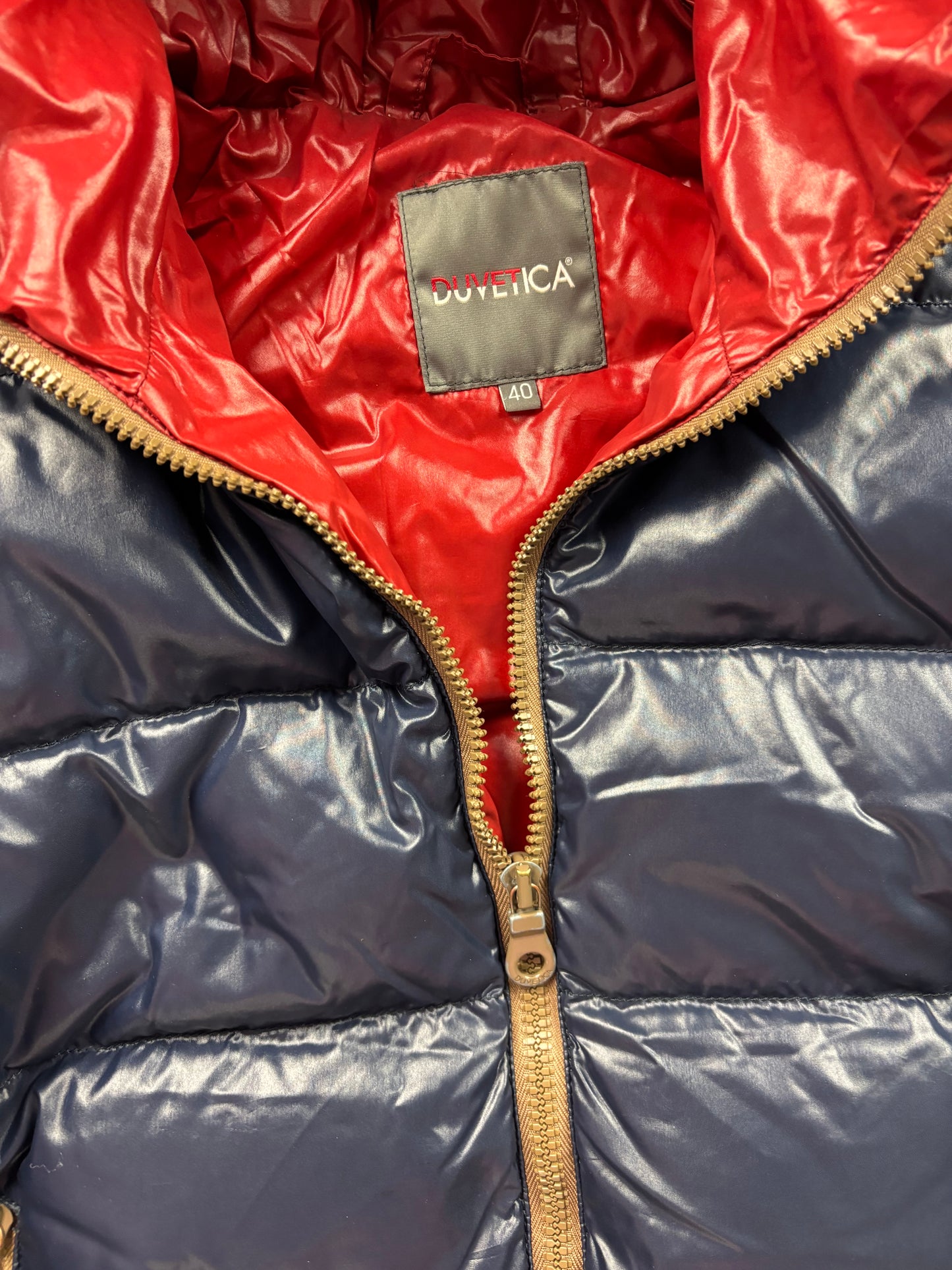 DUVETICA BLUE WOMEN PUFFER JACKET (S)