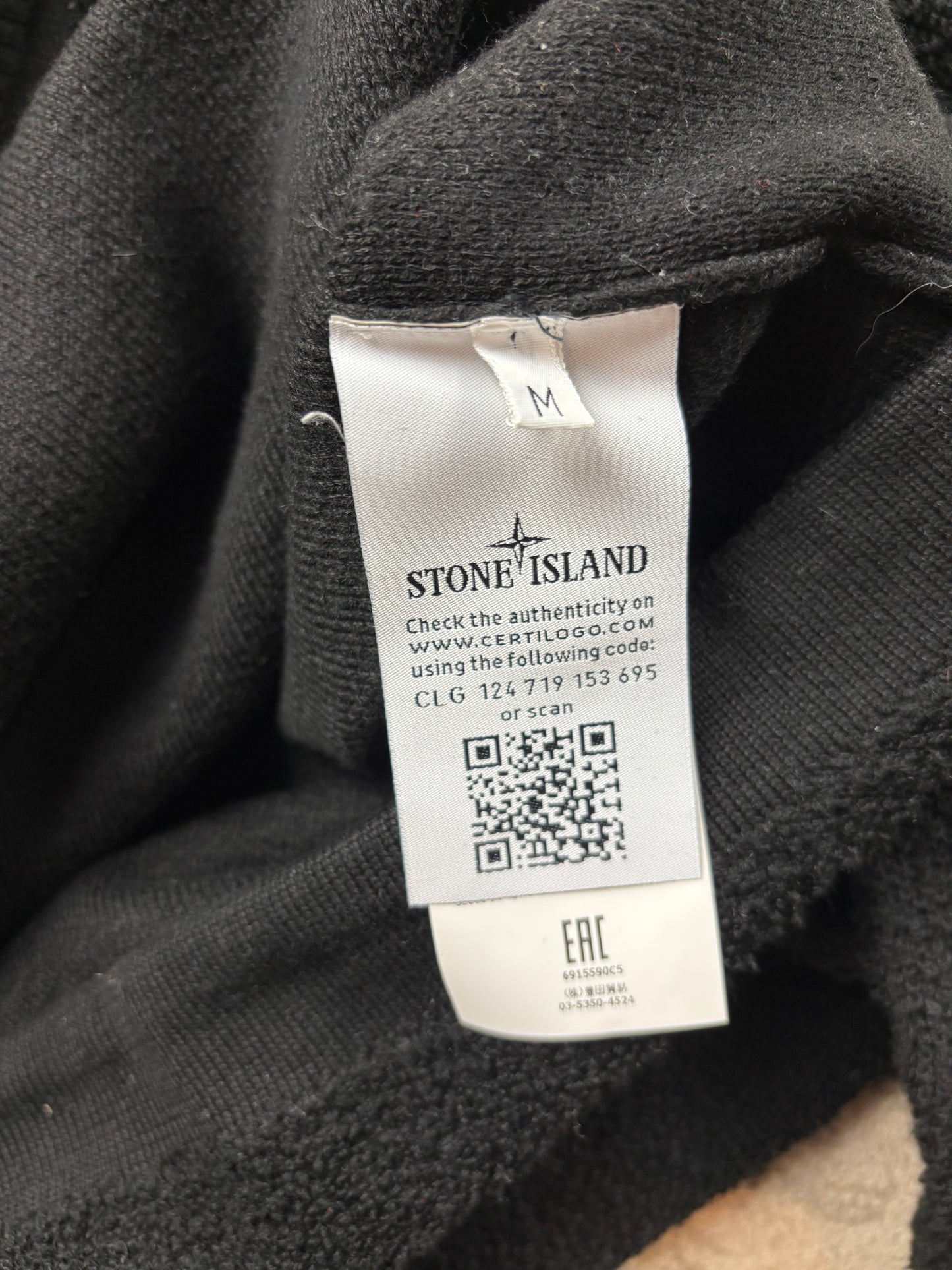STONE ISLAND BLACK KNIT (M)