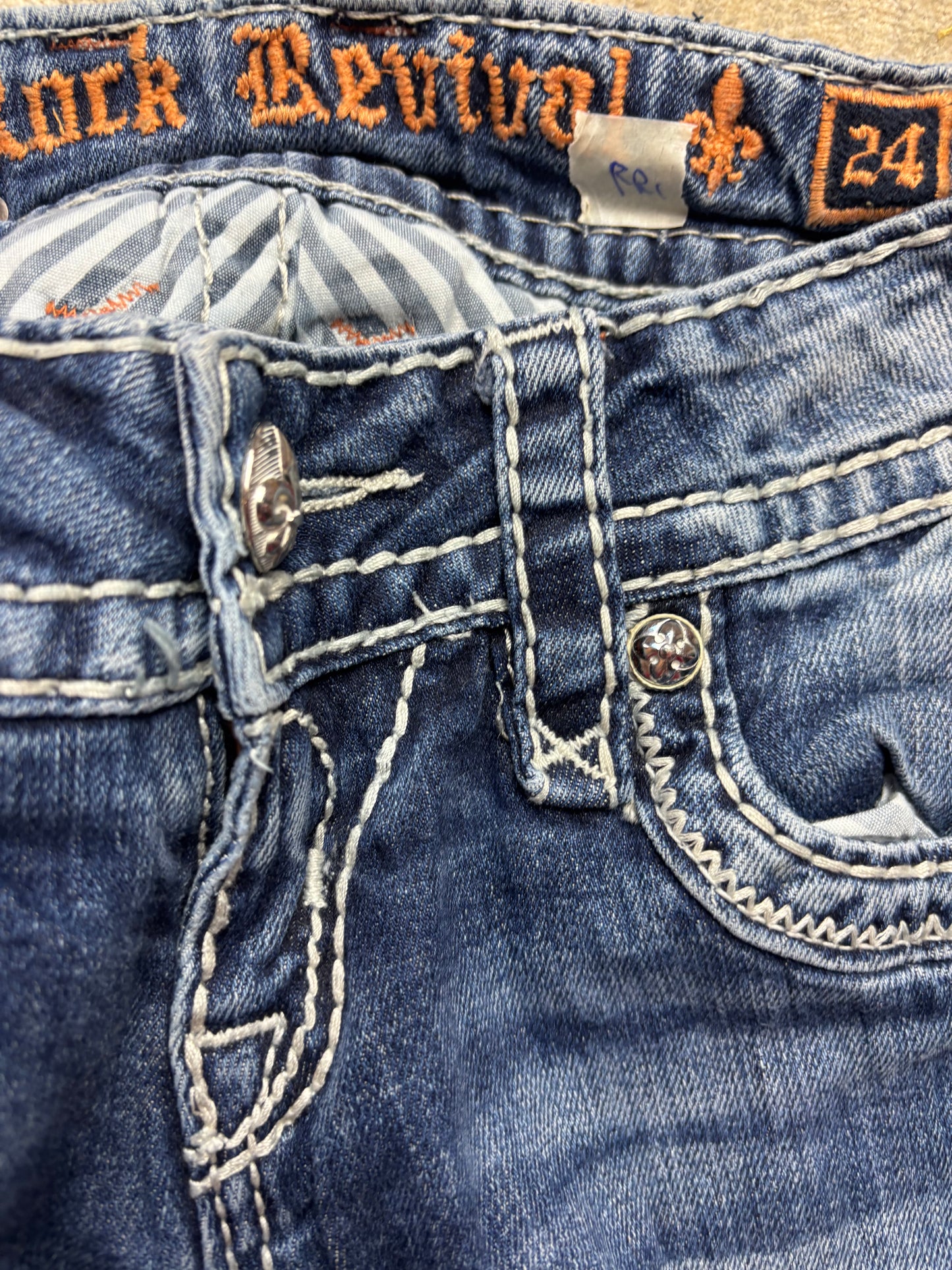 ROCK REVIVAL JEANS W24 L30 #RR1