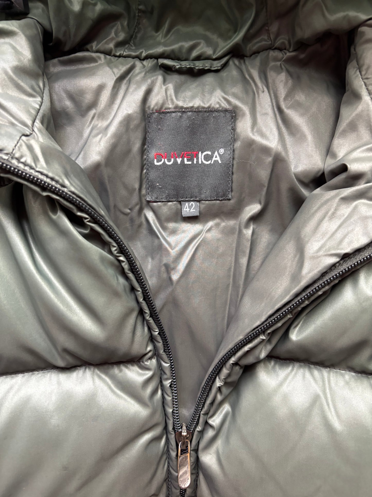 DUVETICA GREEN WOMEN PUFFER JACKET (L)