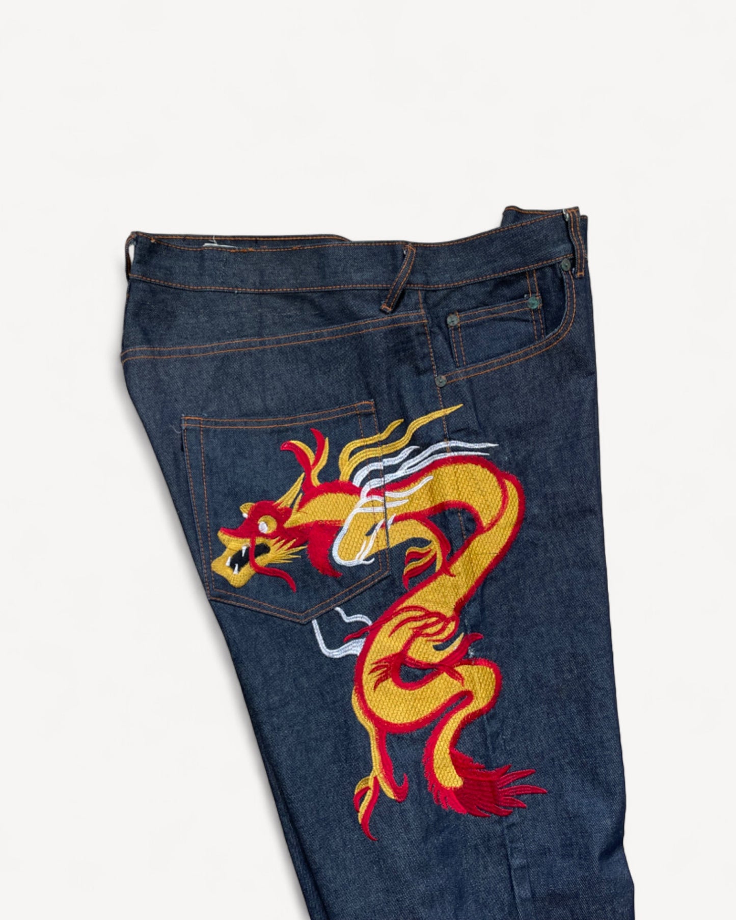 JAPANESE EMBROIDERED DENIM W38 L34 #JAP18