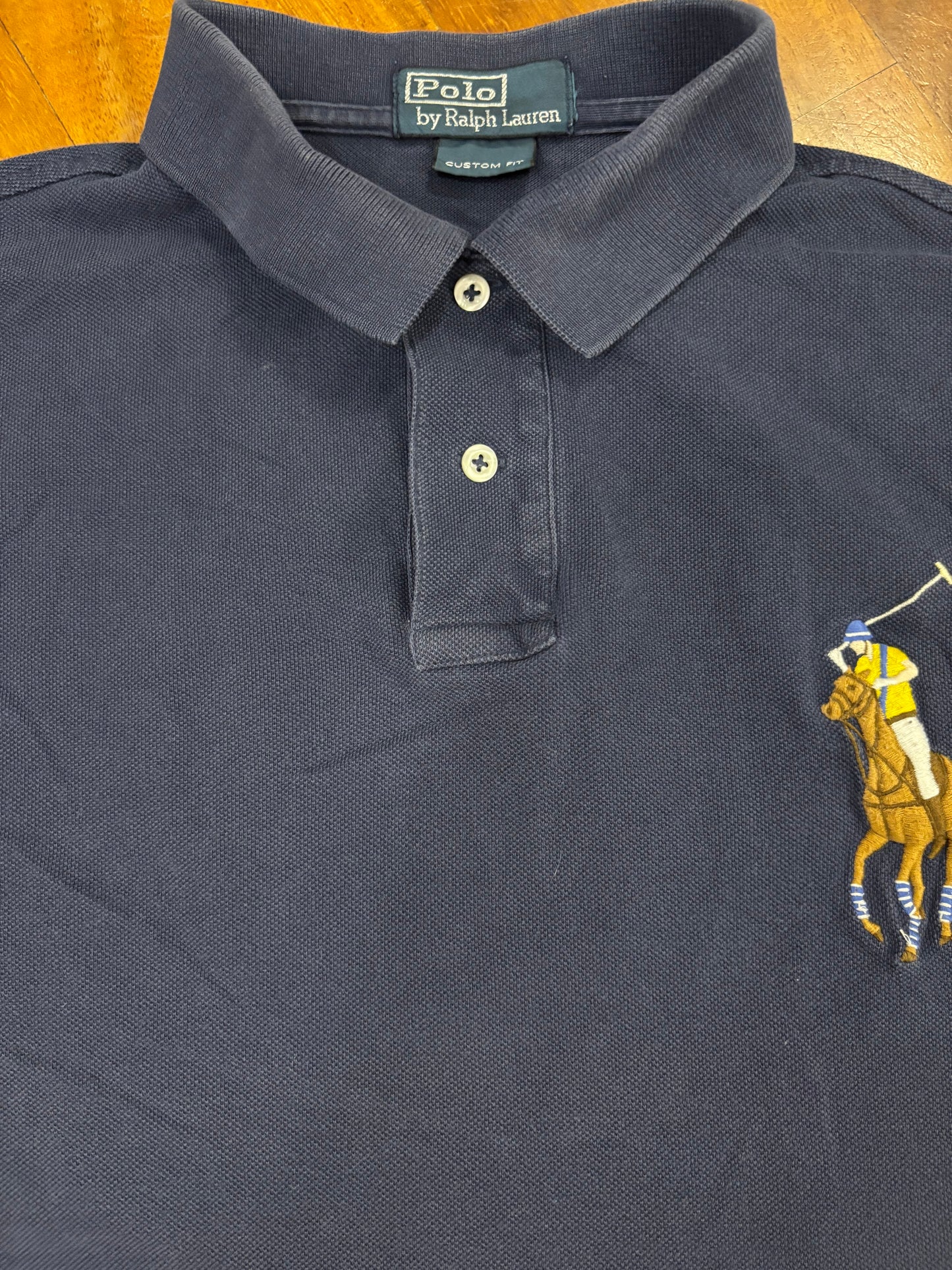 RALPH LAUREN POLO SHIRT NAVY (L)