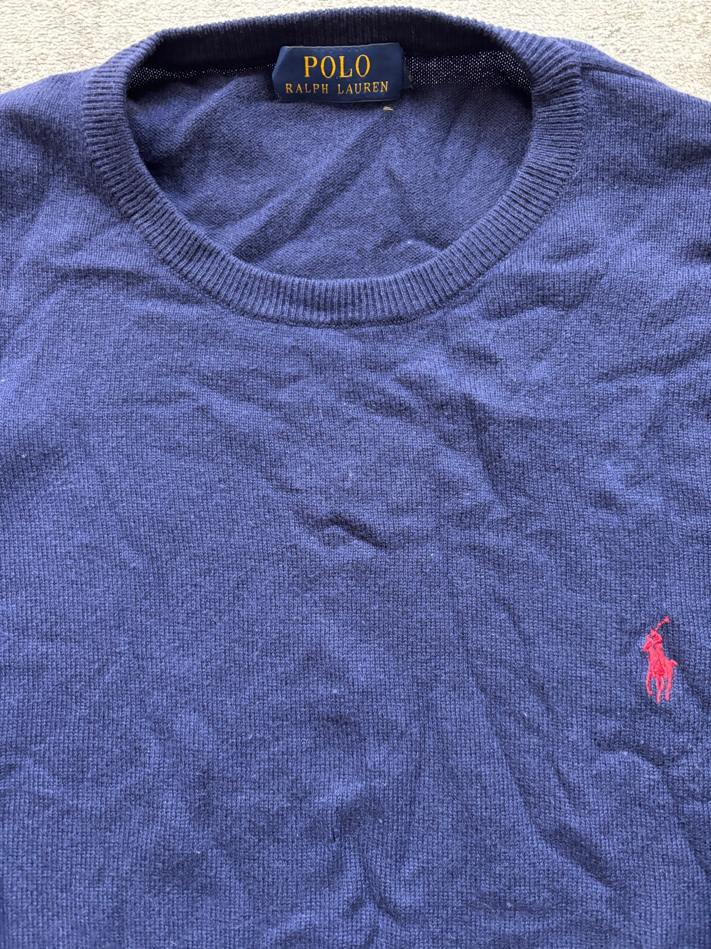 RALPH LAUREN NAVY KNIT (XL)