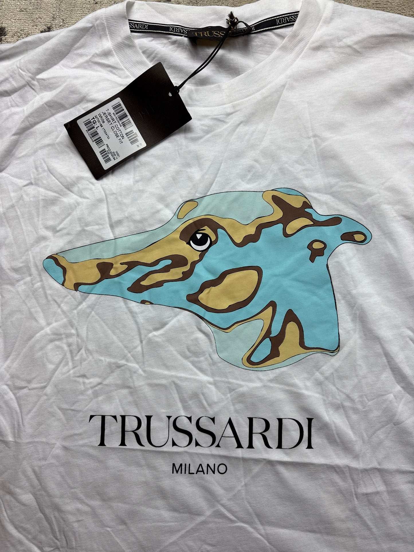 TRUSSARDI WHITE T-SHIRT (L)