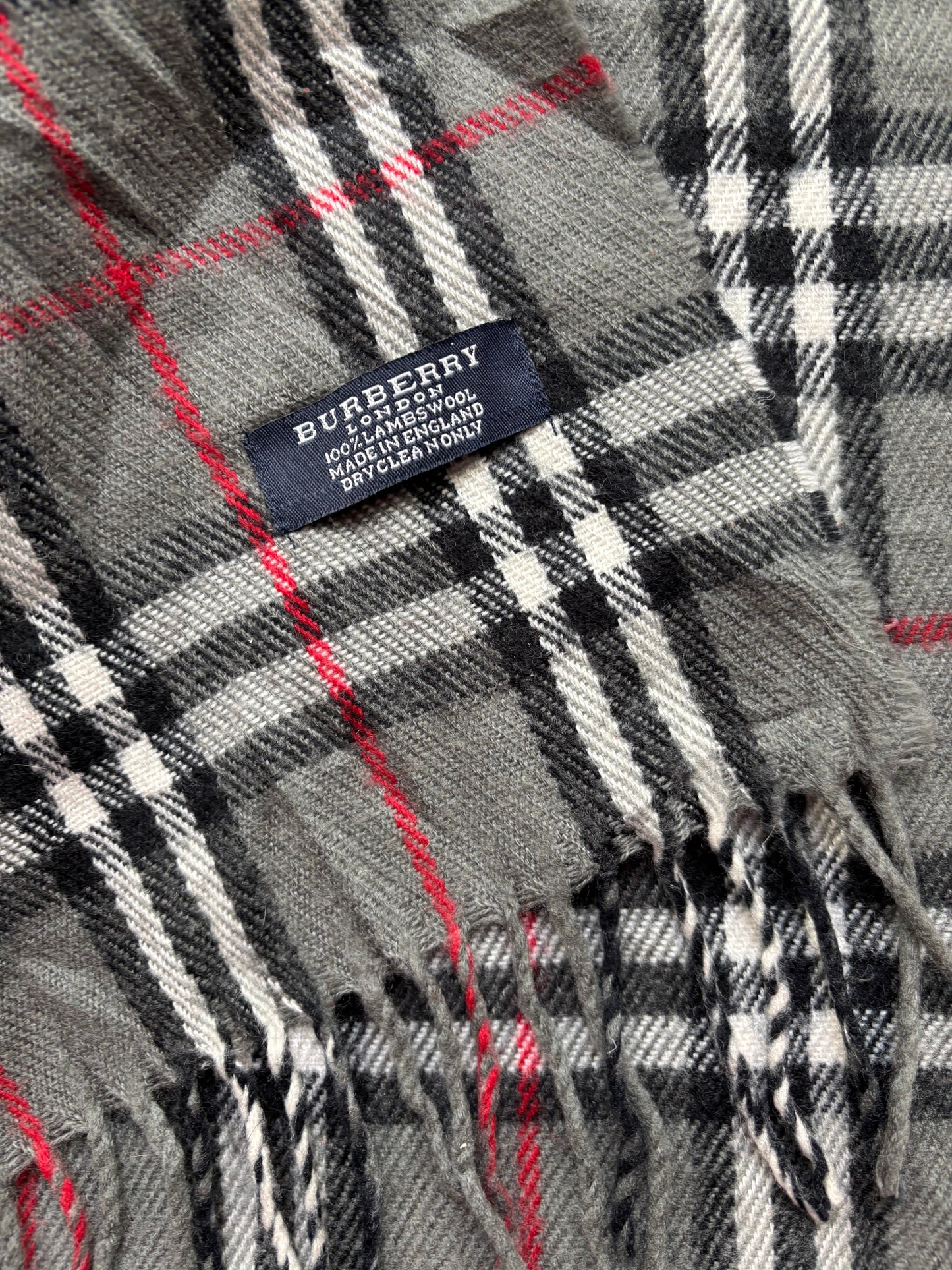 BURBERRY NOVACHECK SCARF GREY