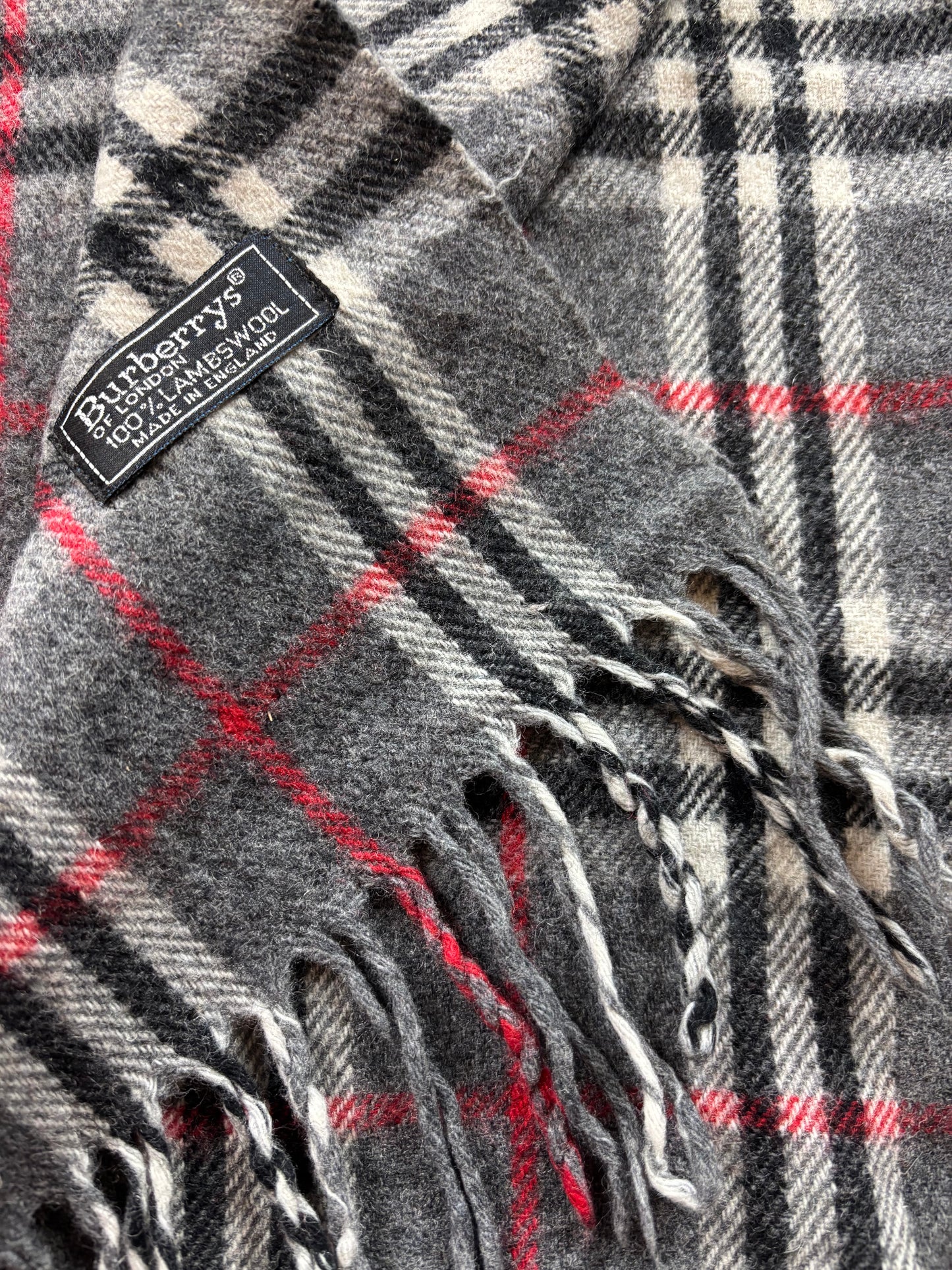 BURBERRY NOVACHECK SCARF GREY
