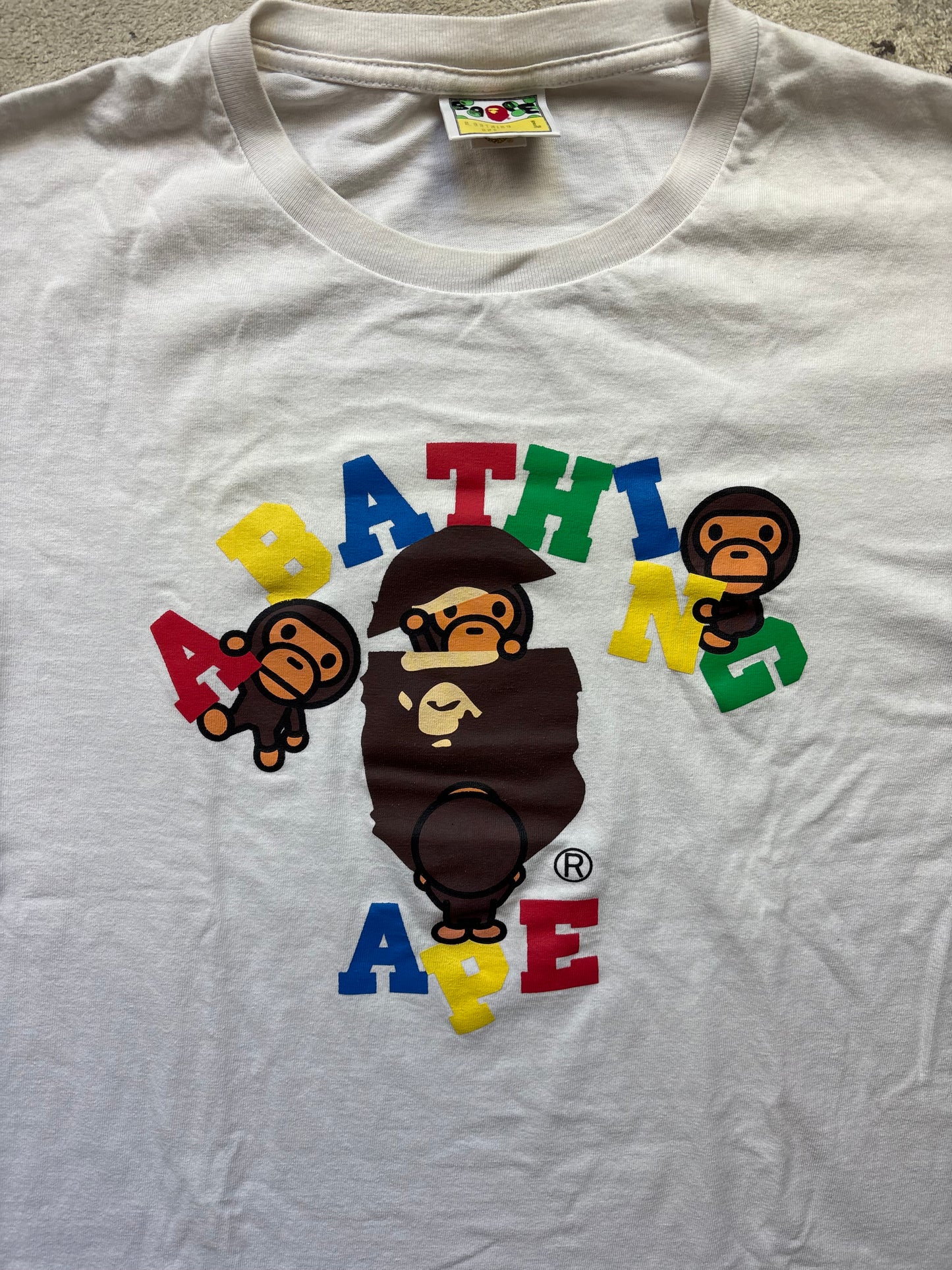 BAPE WHITE T-SHIRT (L)