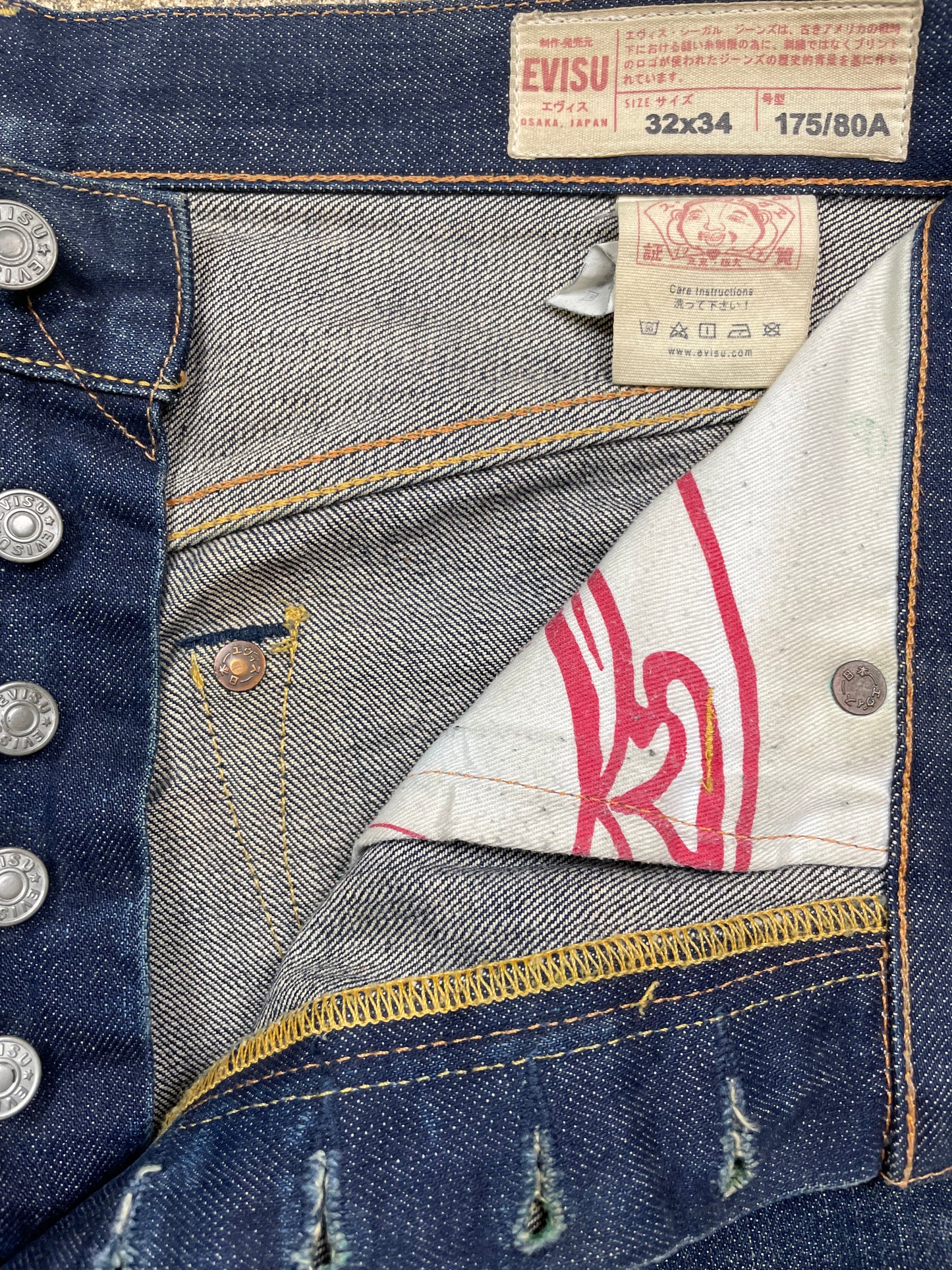 EVISU DIACOCK JEANS NR. 2 W32 L34 #EVD6