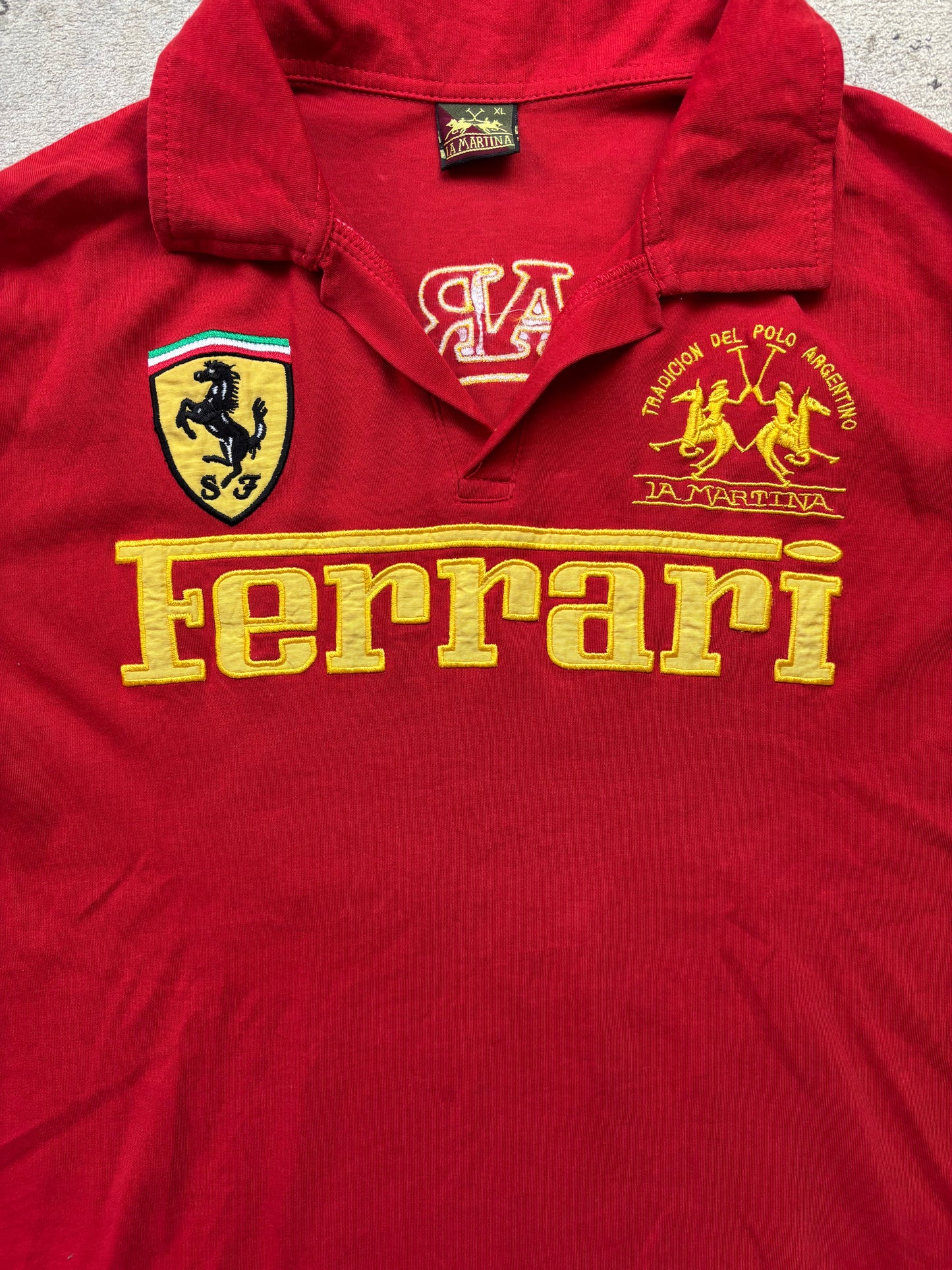 LA MARTINA FERRARI POLO SHIRT (M)