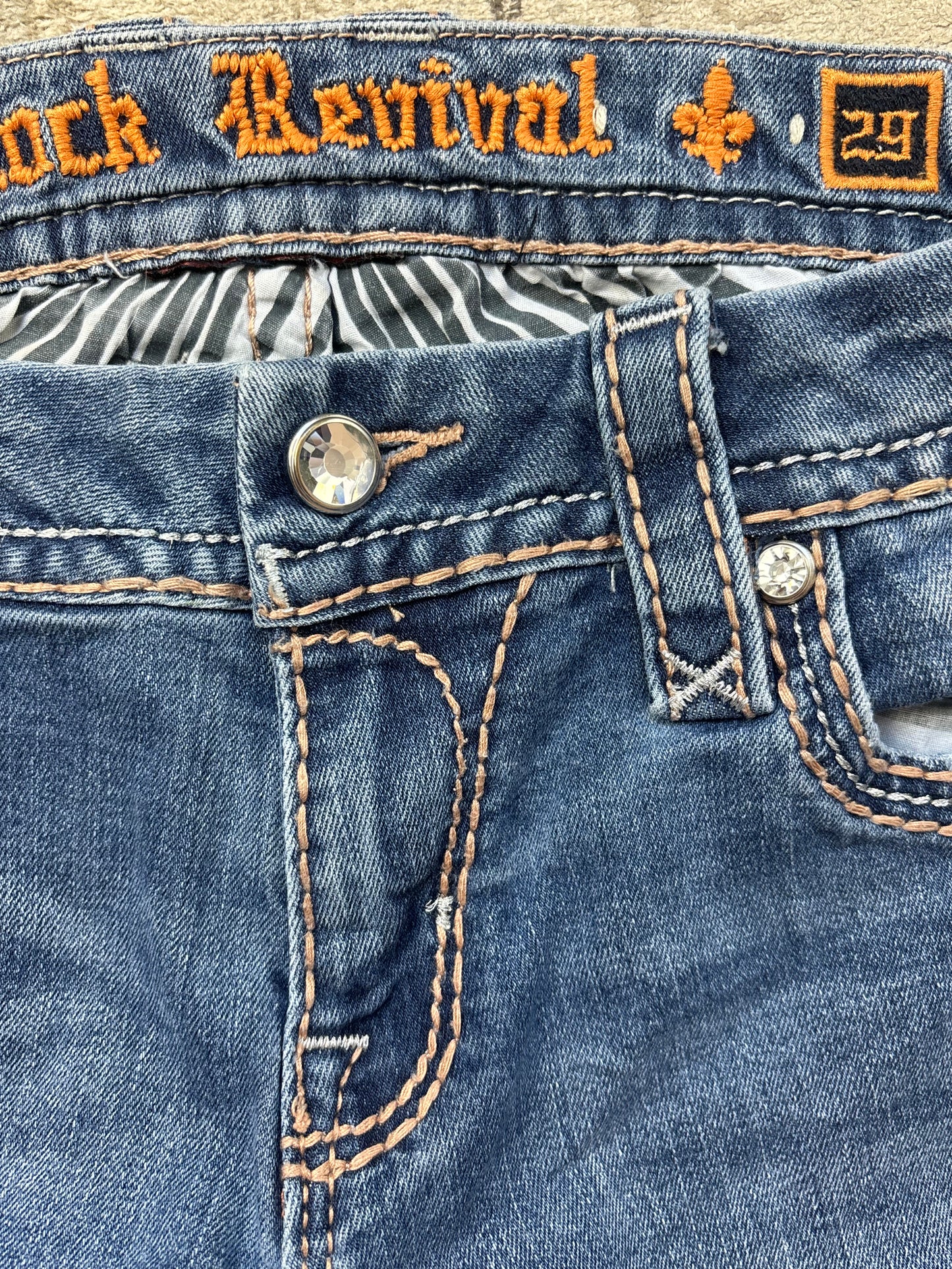 ROCK REVIVAL JEANS W29 L30 #RR14