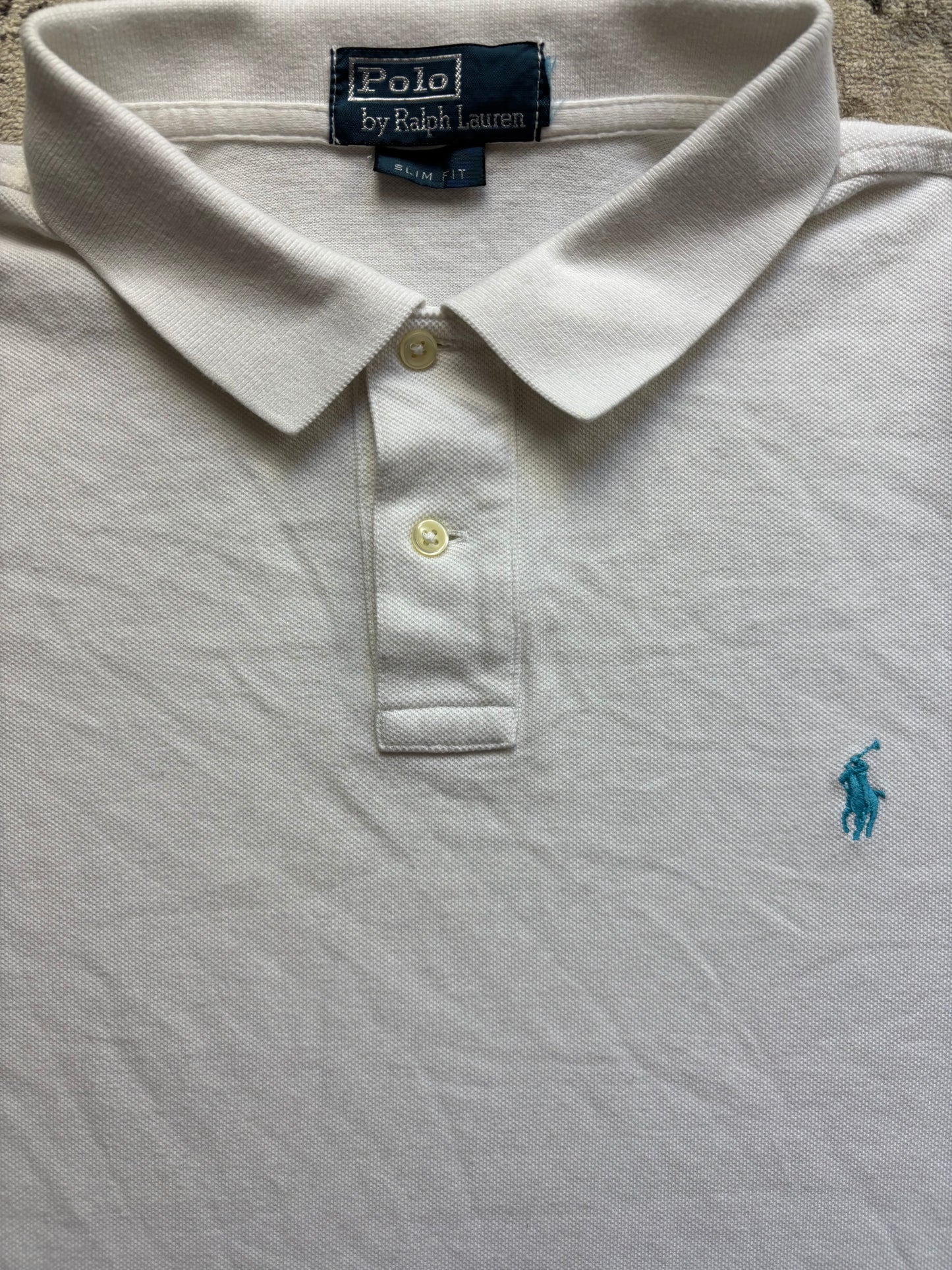 RALPH LAUREN POLO SHIRT WHITE (XL)