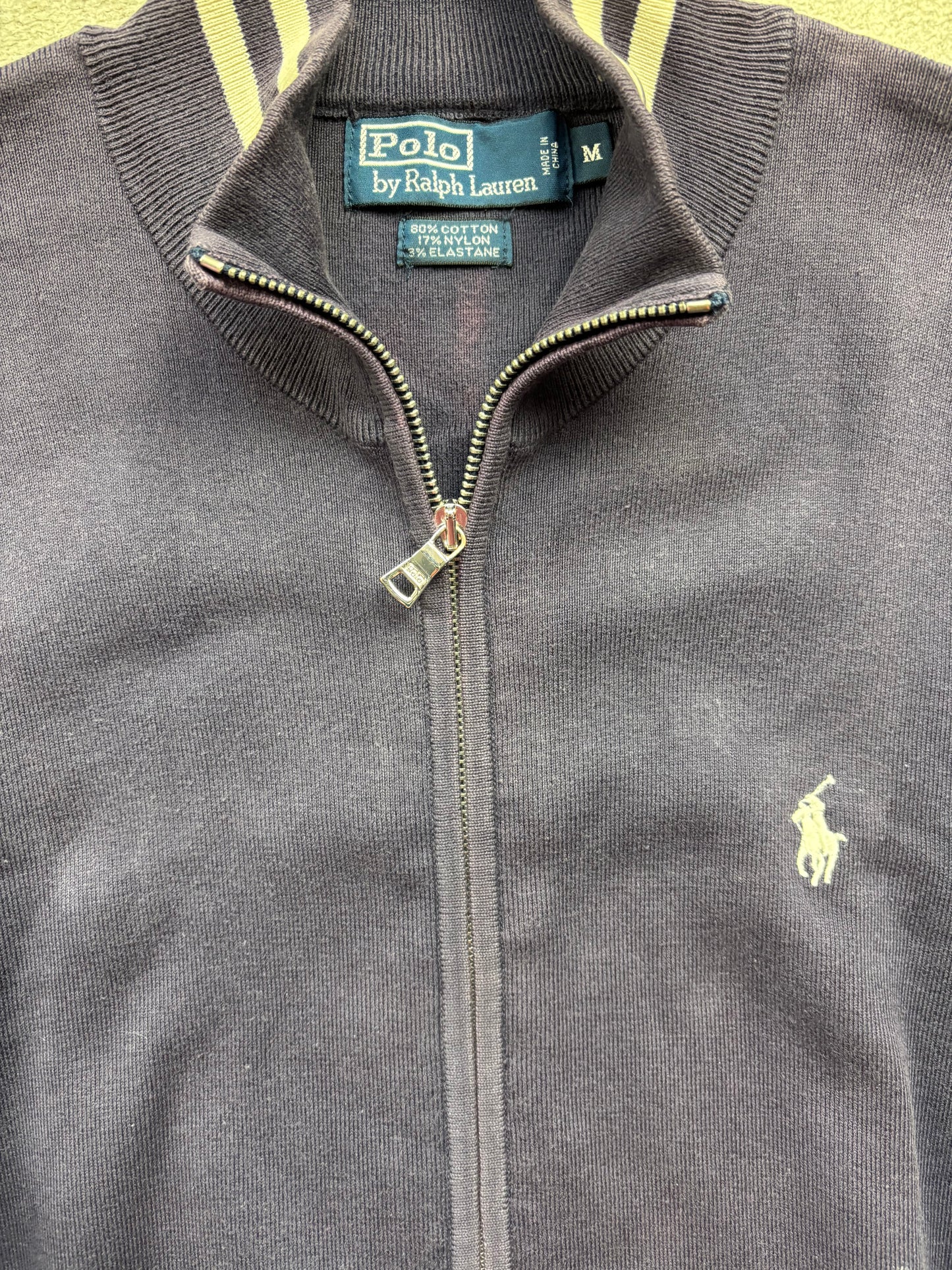 RALPH LAUREN NAVY ZIP UP HOODIE (M)