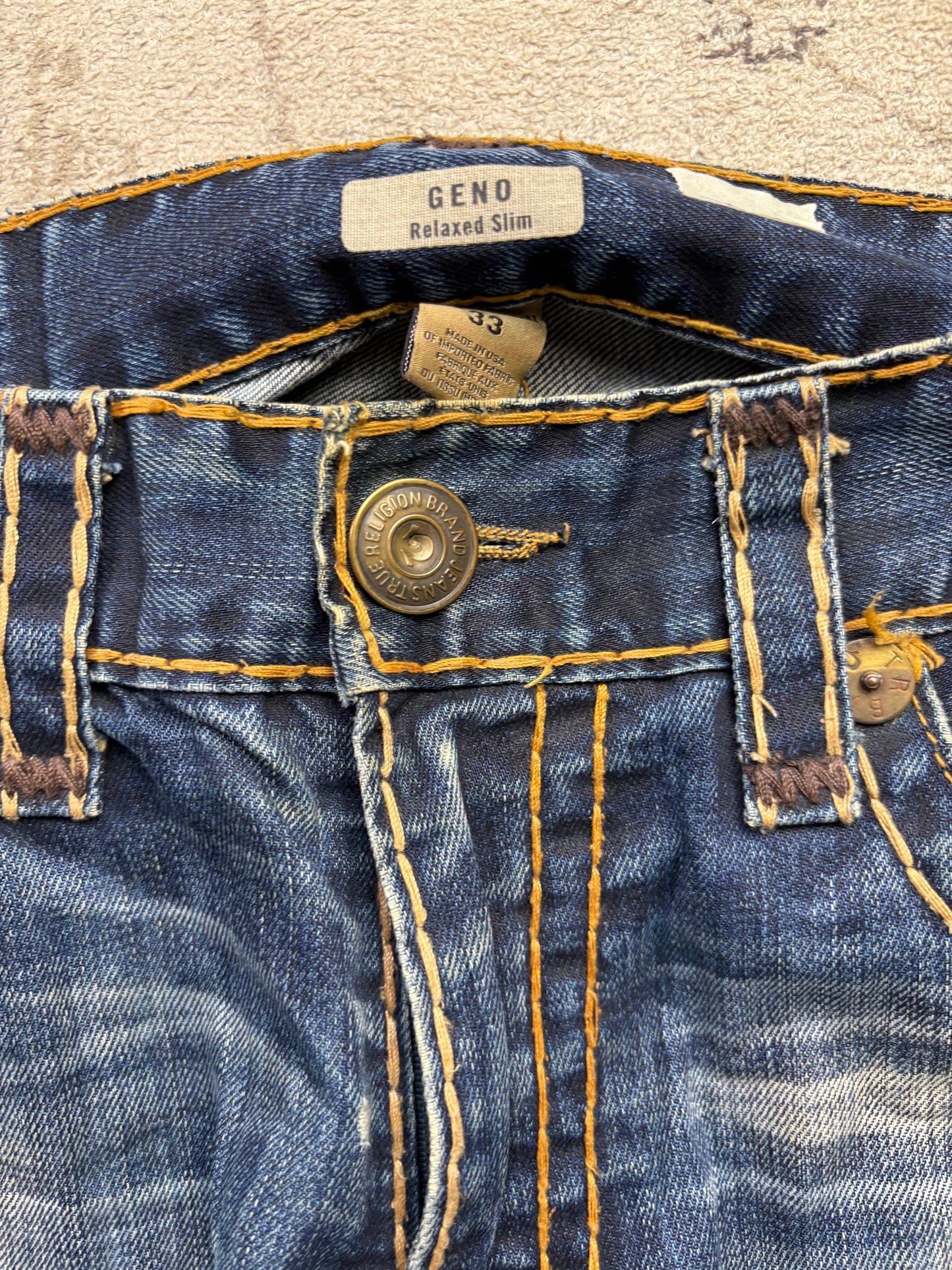 TRUE RELIGION JEANS W33 L34 #TR34
