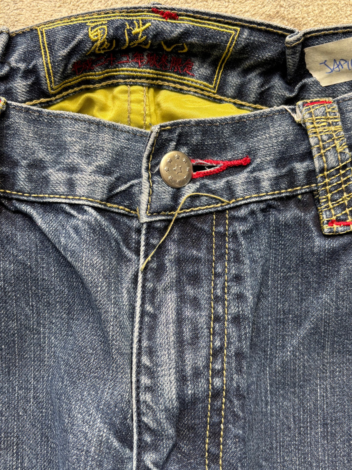 JAPANESE EMBROIDERED DENIM W34 L30 #JAP16