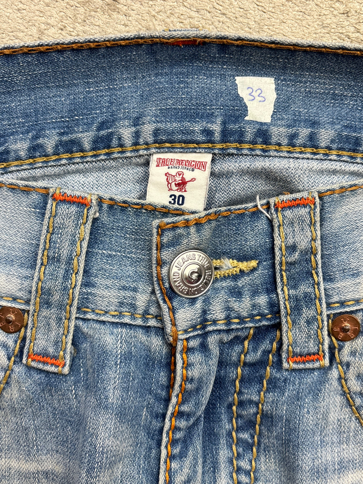TRUE RELIGION JEANS W30 L34 #TR33