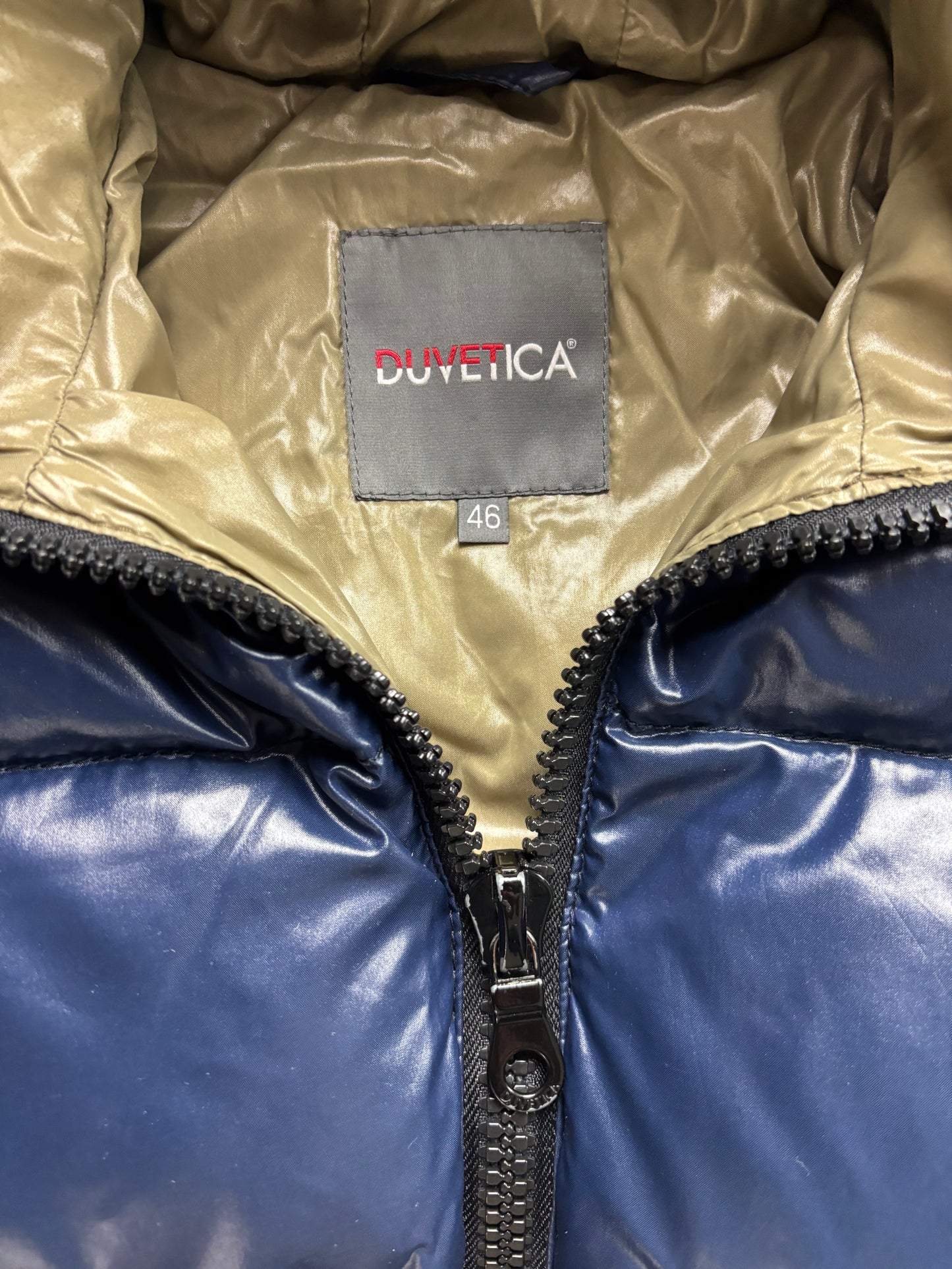 DUVETICA NAVY PUFFER JACKET (S/M)