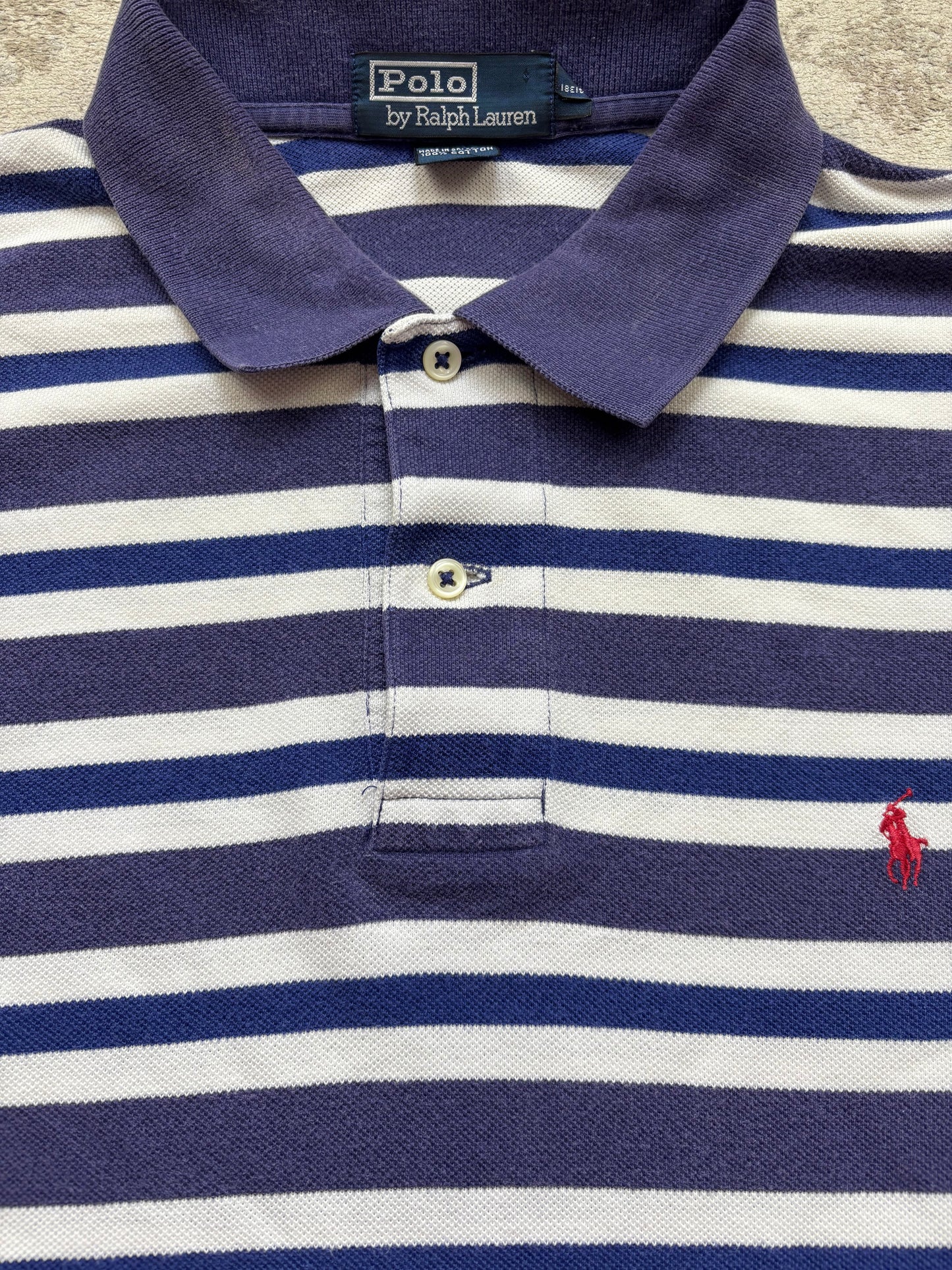 RALPH LAUREN POLO SHIRT STRIPED (L)