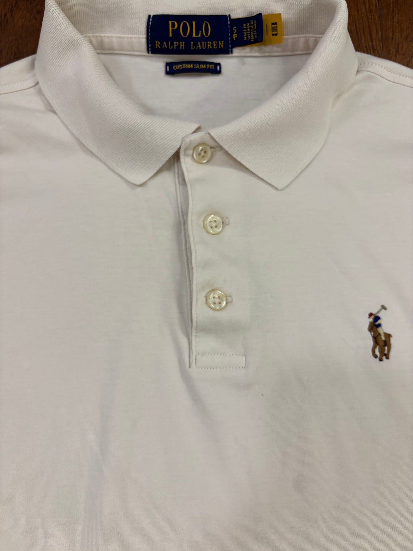 RALPH LAUREN POLO SHIRT CREAM (S)