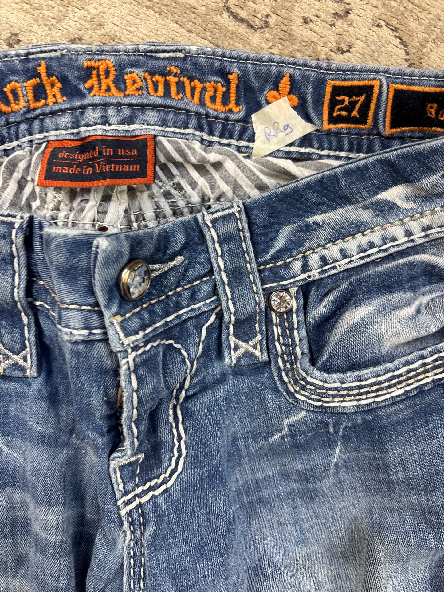 ROCK REVIVAL JEANS W27 L30 #RR9
