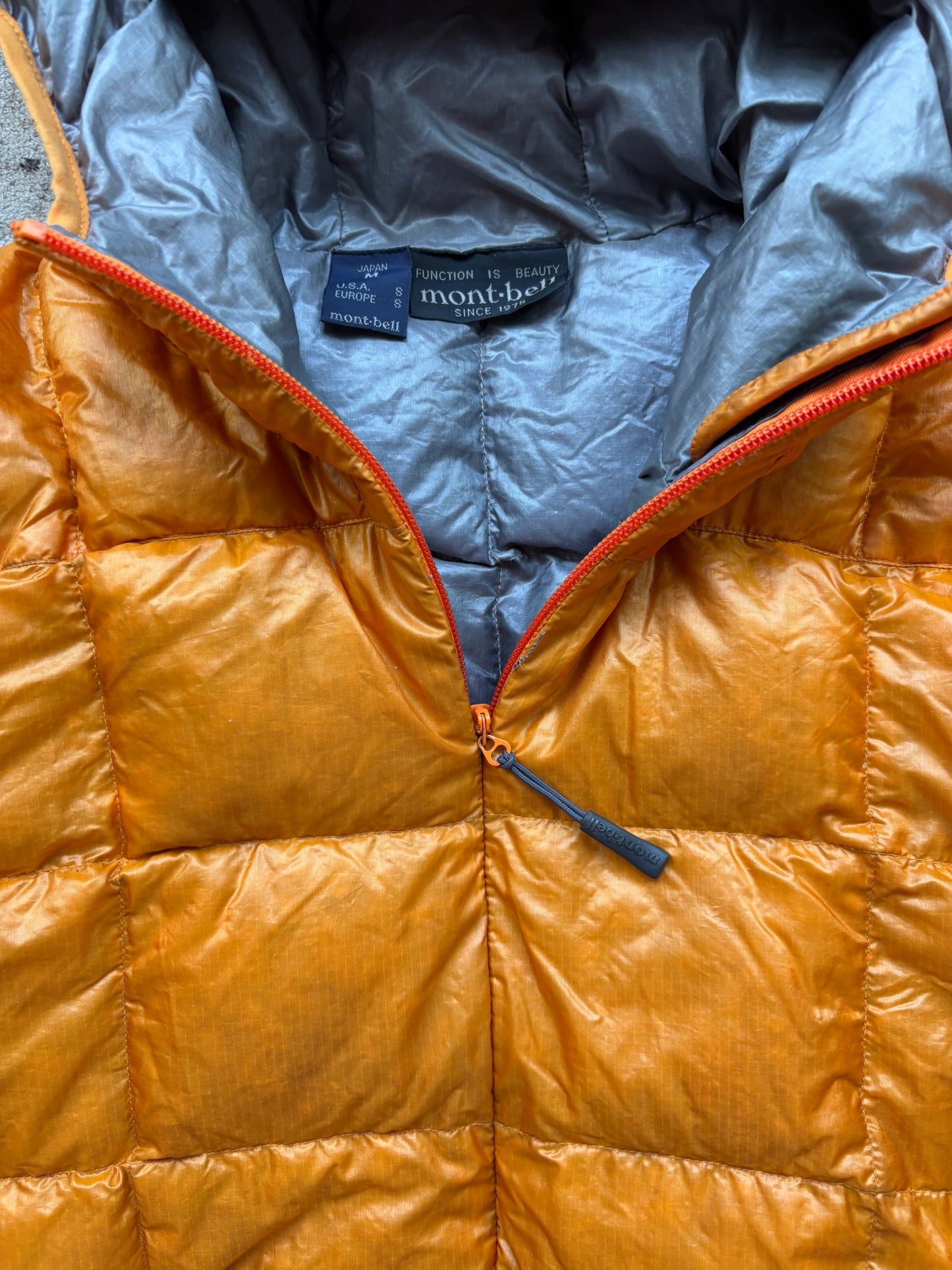 MONTBELL ORANGE PUFFER JACKET (S)