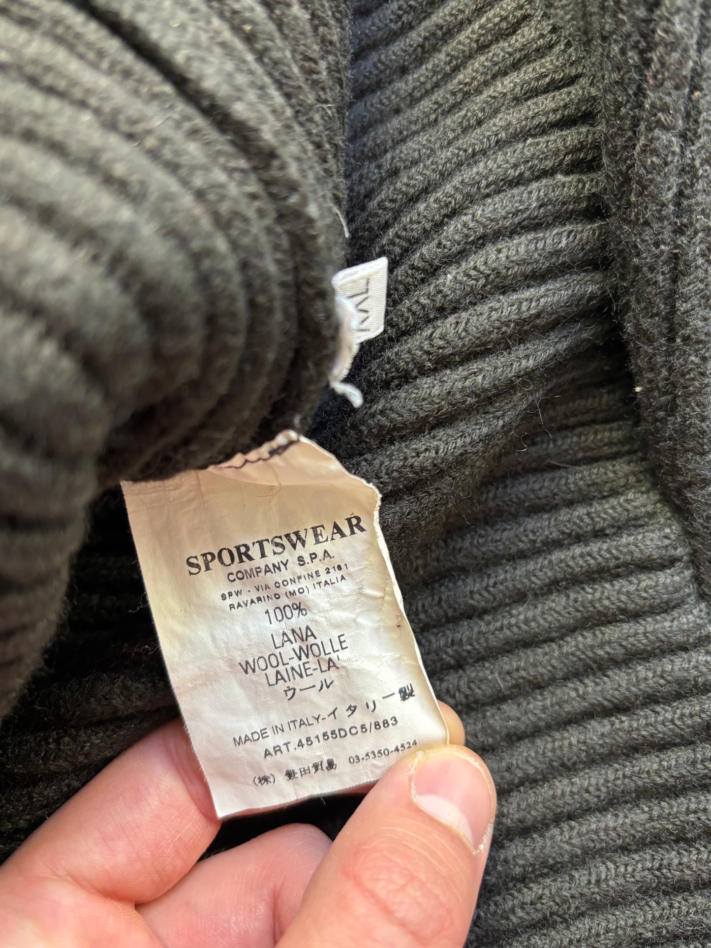 STONE ISLAND HALF ZIP UP KNIT (S)