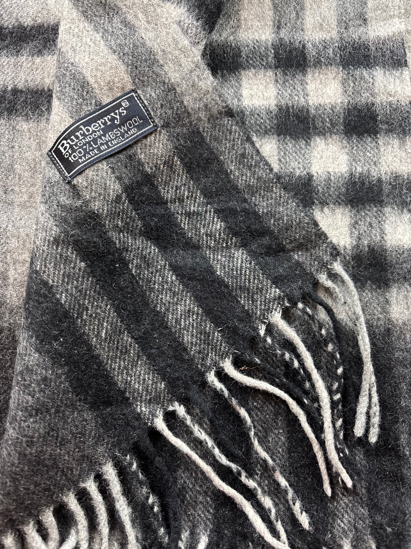 BURBERRY NOVACHECK SCARF DARK GREY