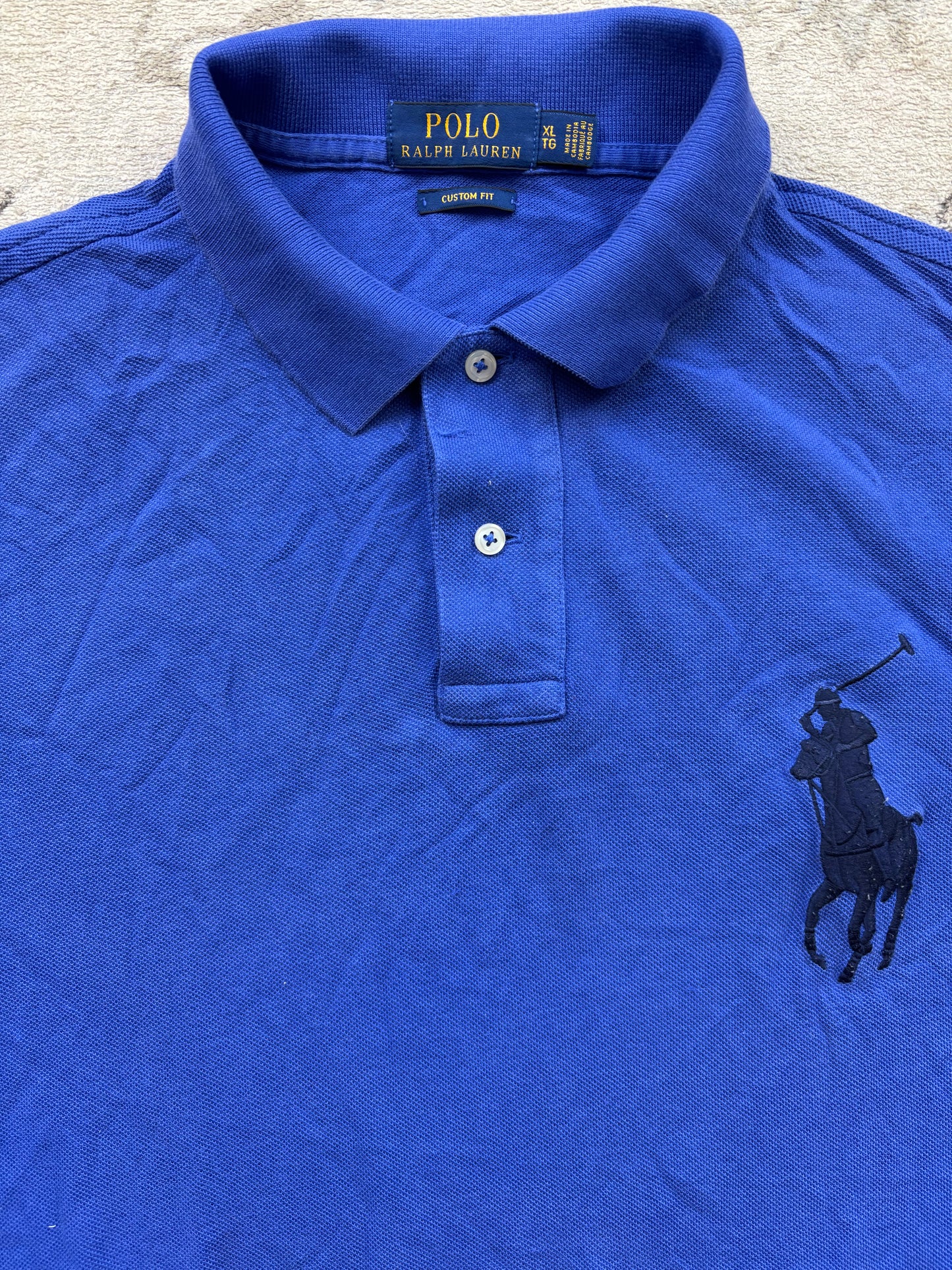 RALPH LAUREN POLO SHIRT BLUE (XL)