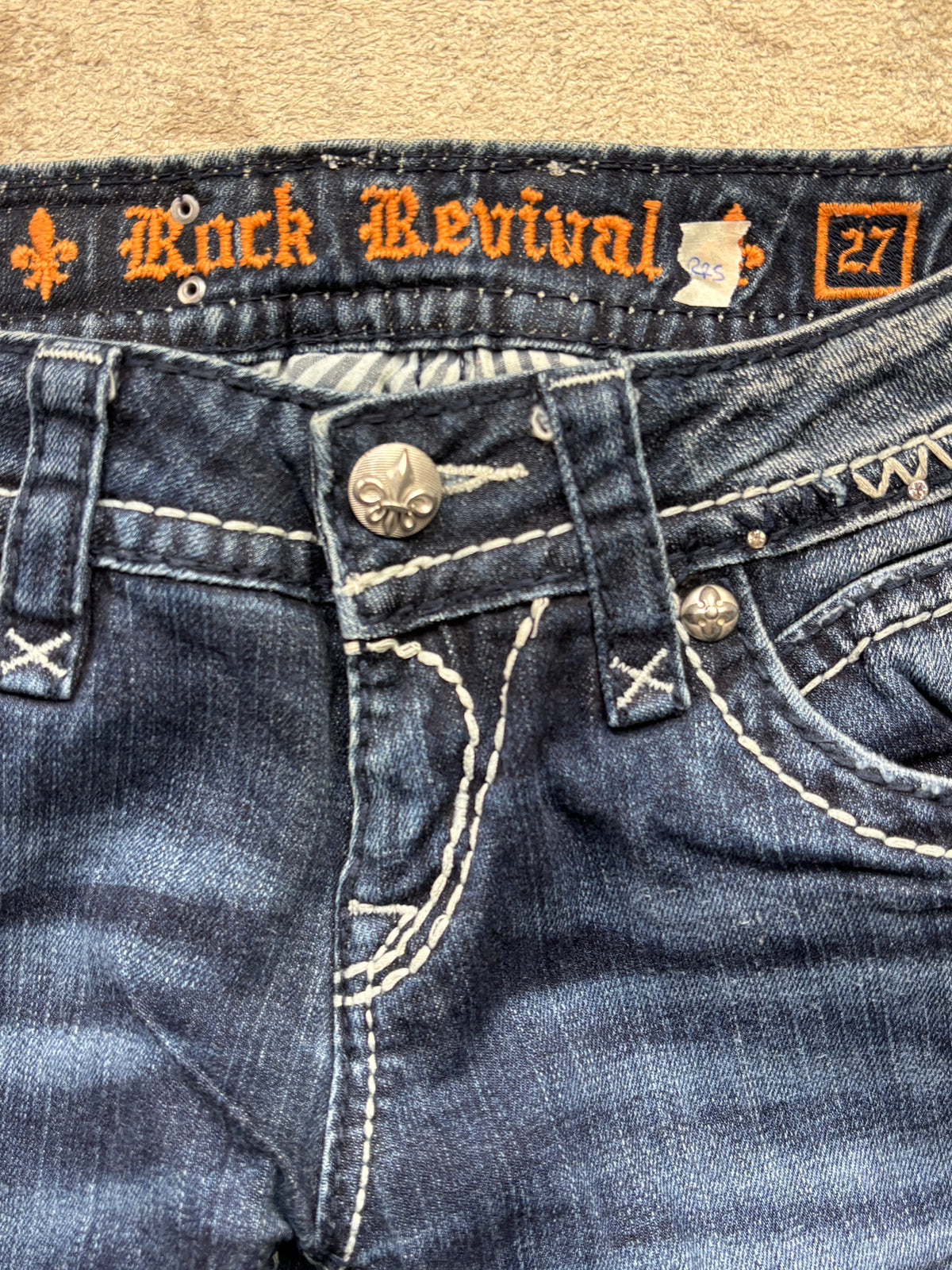 ROCK REVIVAL JEANS W27 L30 #RR5