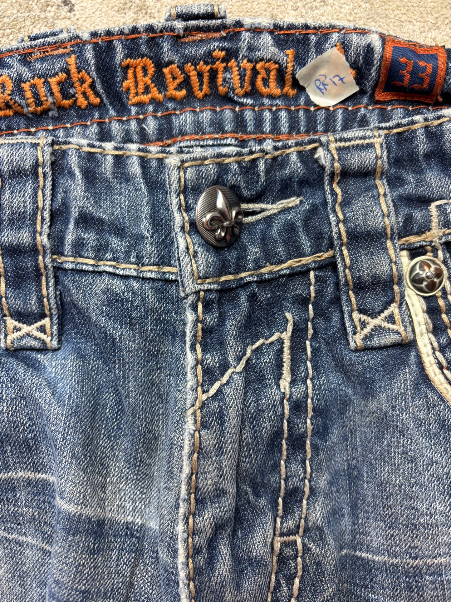 ROCK REVIVAL JEANS W33 L32 #RR17