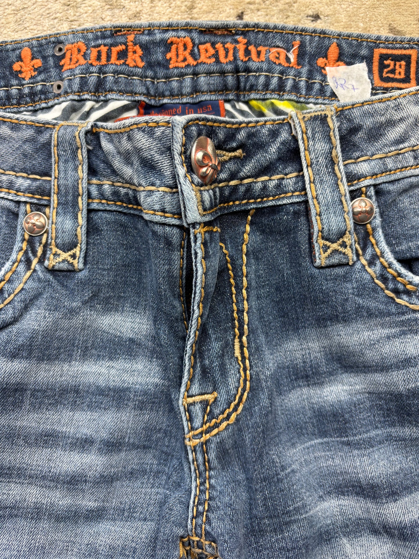 ROCK REVIVAL JEANS W28 L30 #RR7