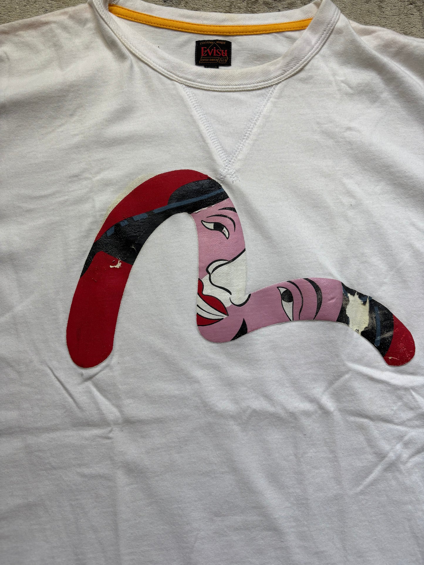 EVISU WHITE T-SHIRT (M)