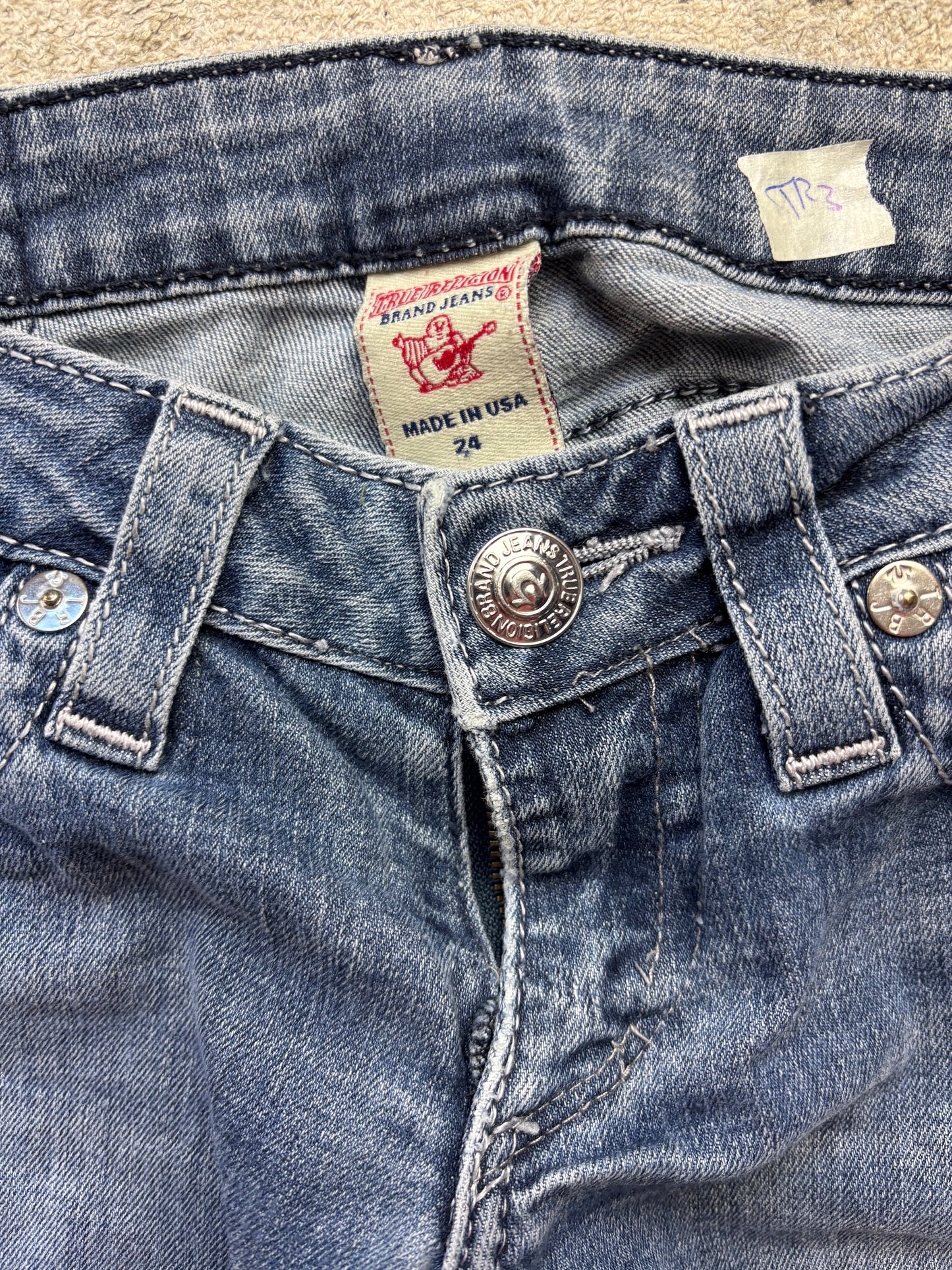 TRUE RELIGION JEANS W24 L32 #TR3