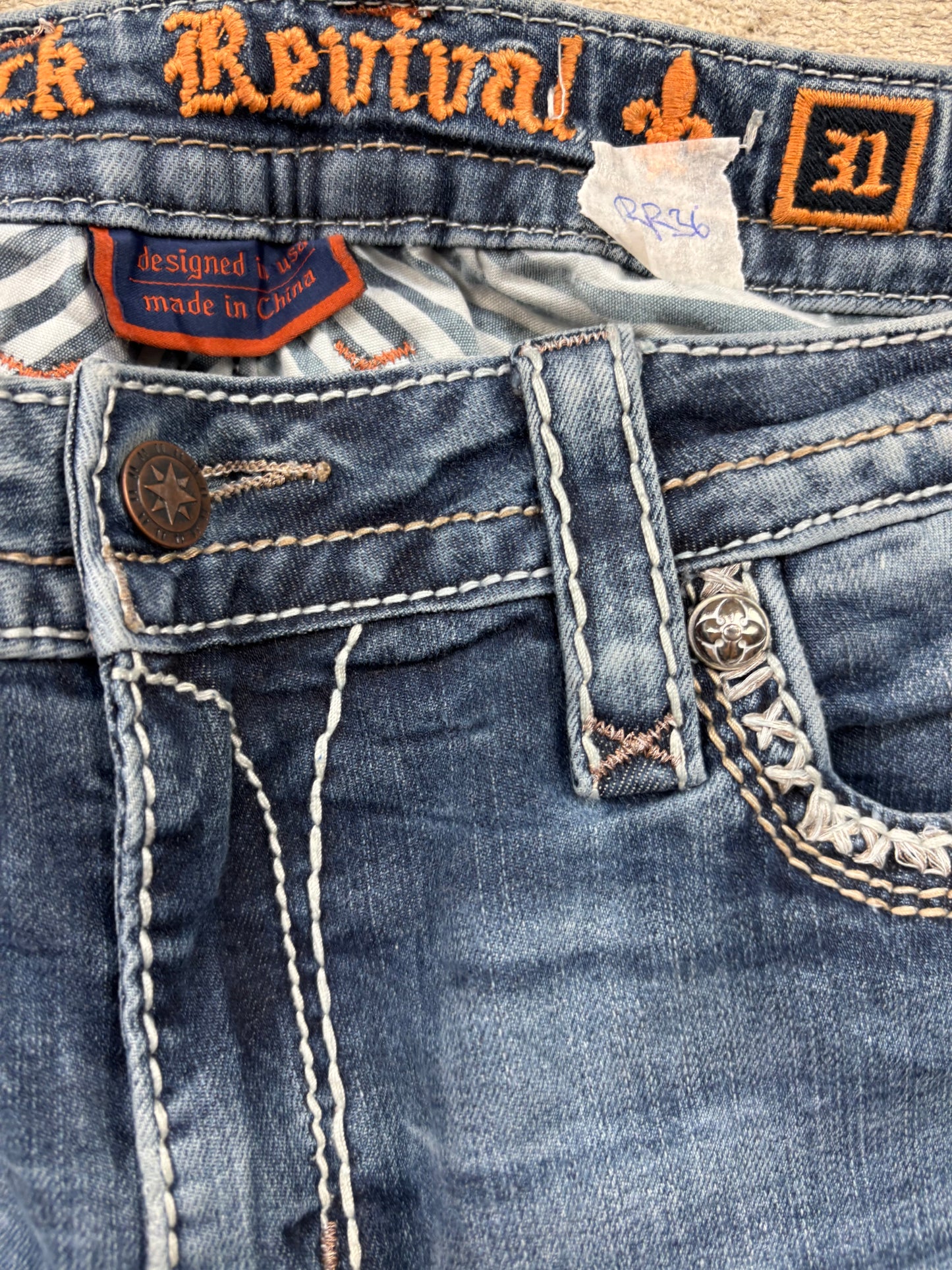 ROCK REVIVAL JEANS W31 L32 #RR36