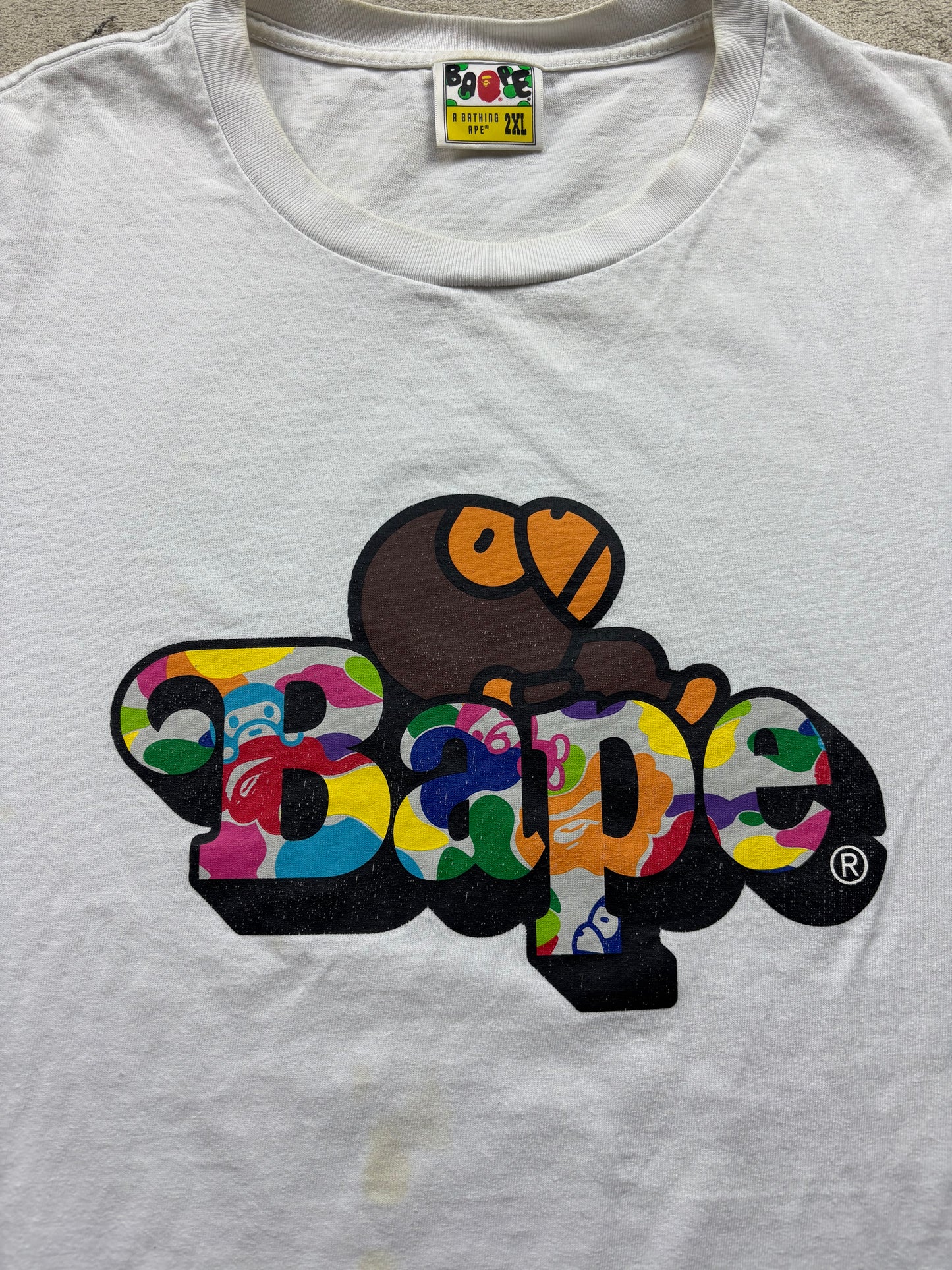 BAPE WHITE T-SHIRT (XL)