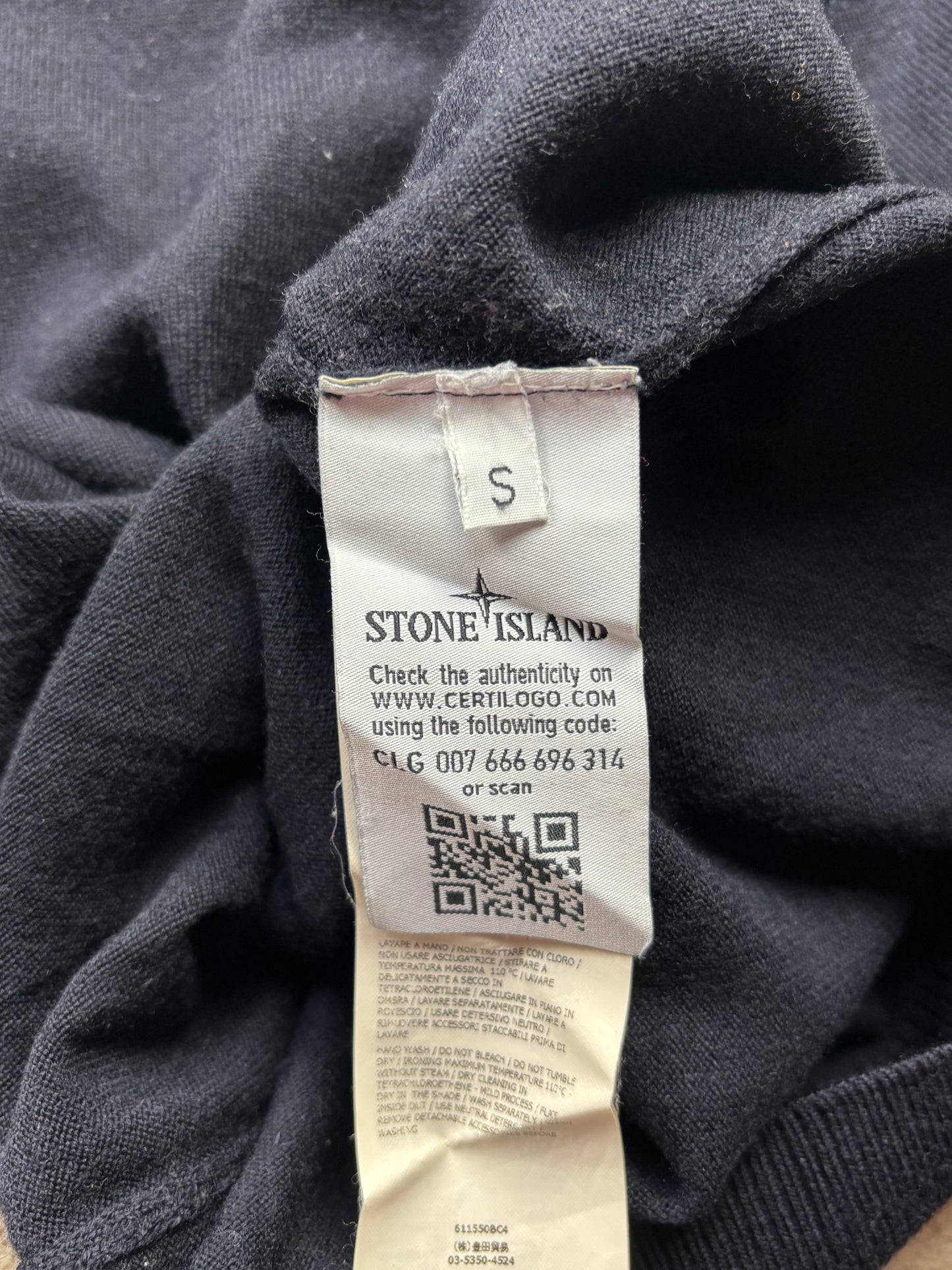 STONE ISLAND NAVY KNIT (S)