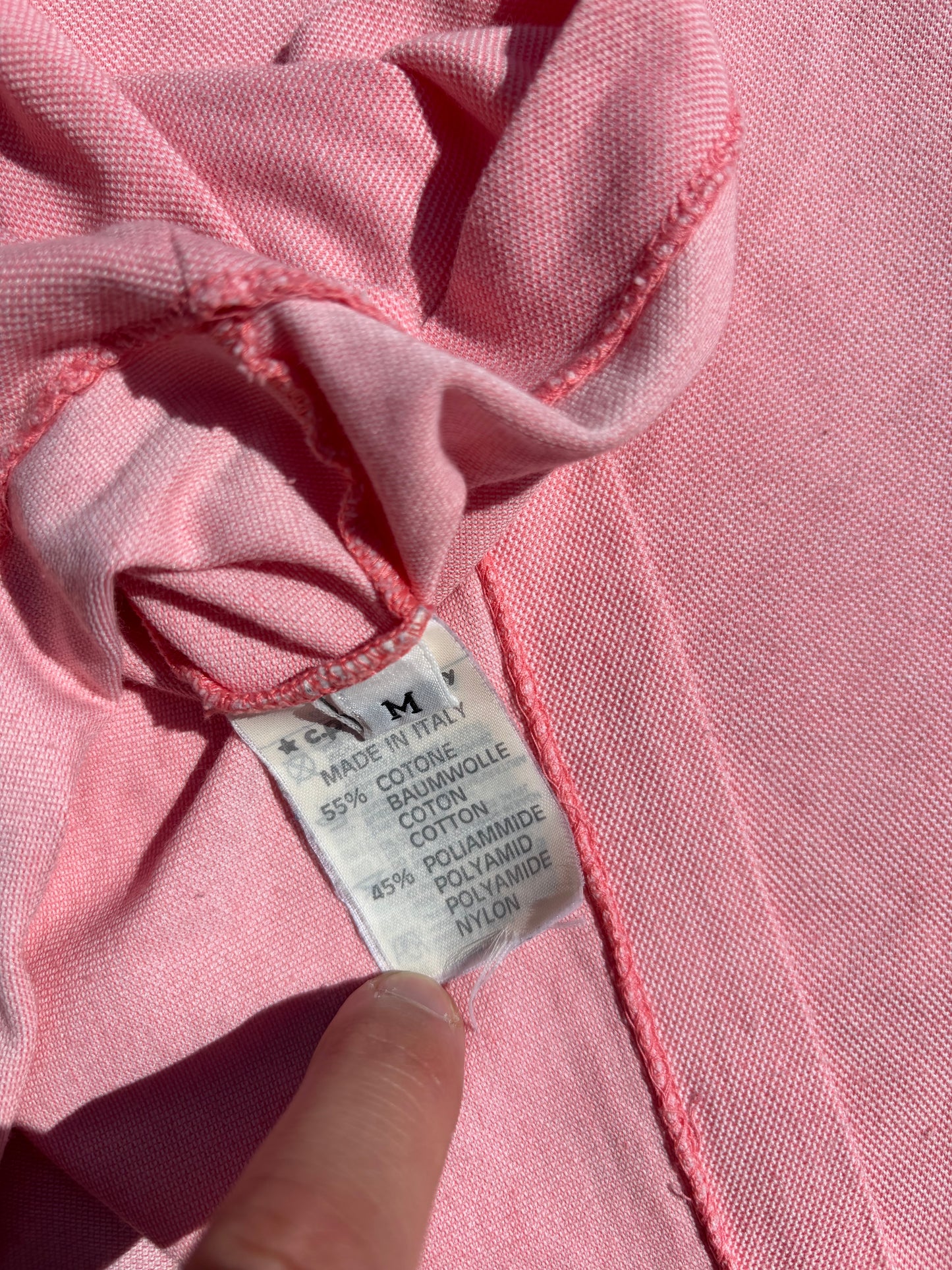 CP COMPANY PINK POLO SHIRT (M)