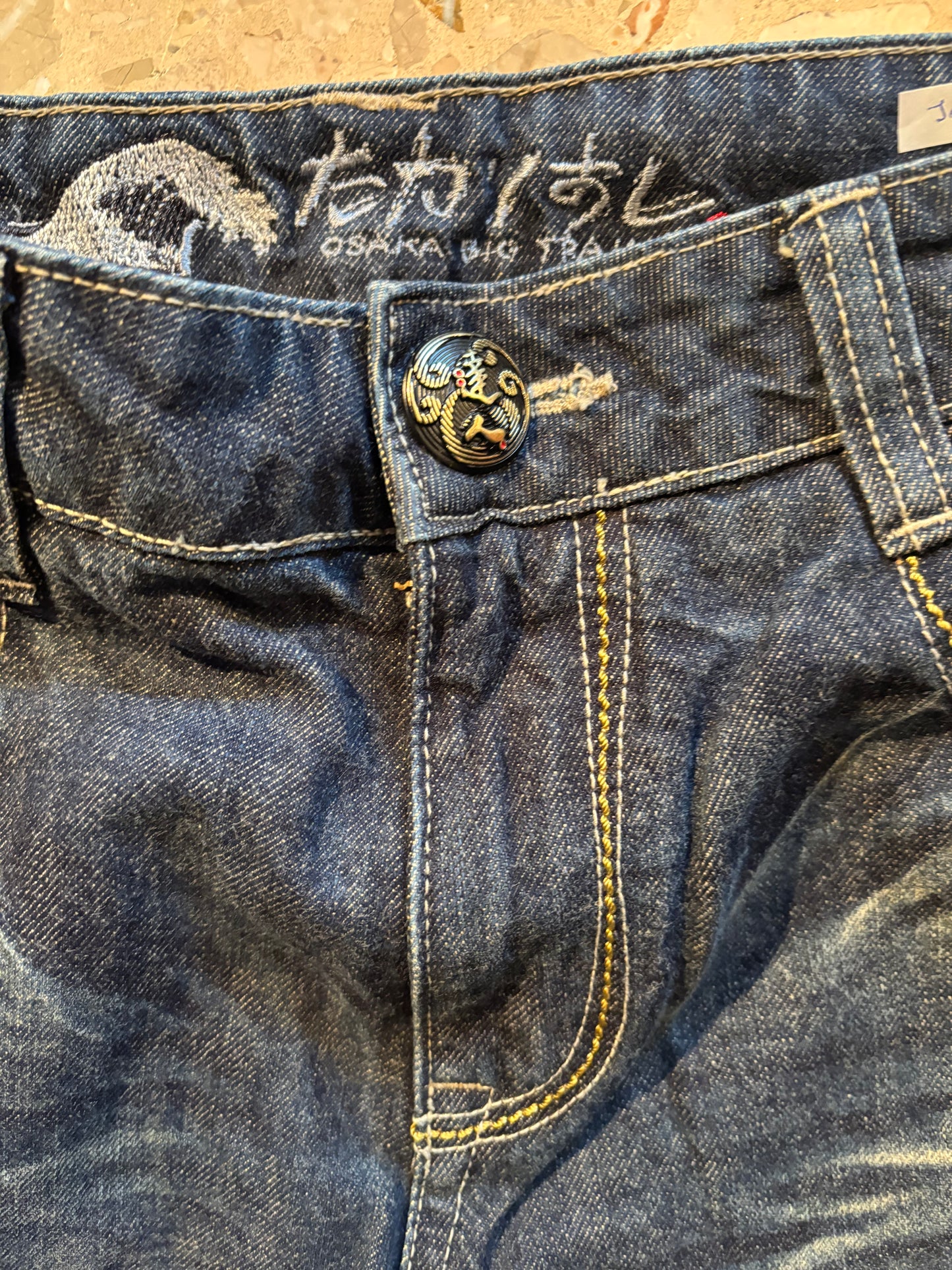 JAPANESE EMBROIDERED DENIM W32 L32 #JAP11