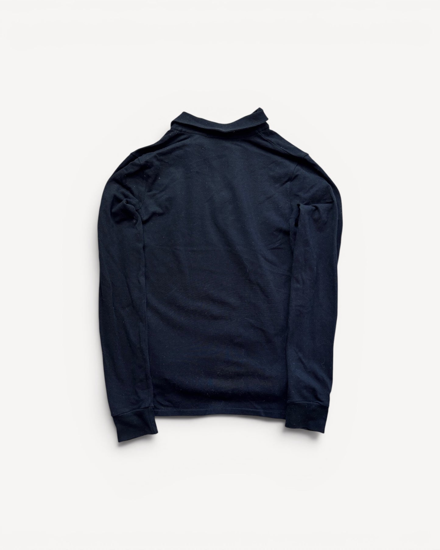 RALPH LAUREN WOMEN LONGSL. POLO SHIRT BLACK (M)