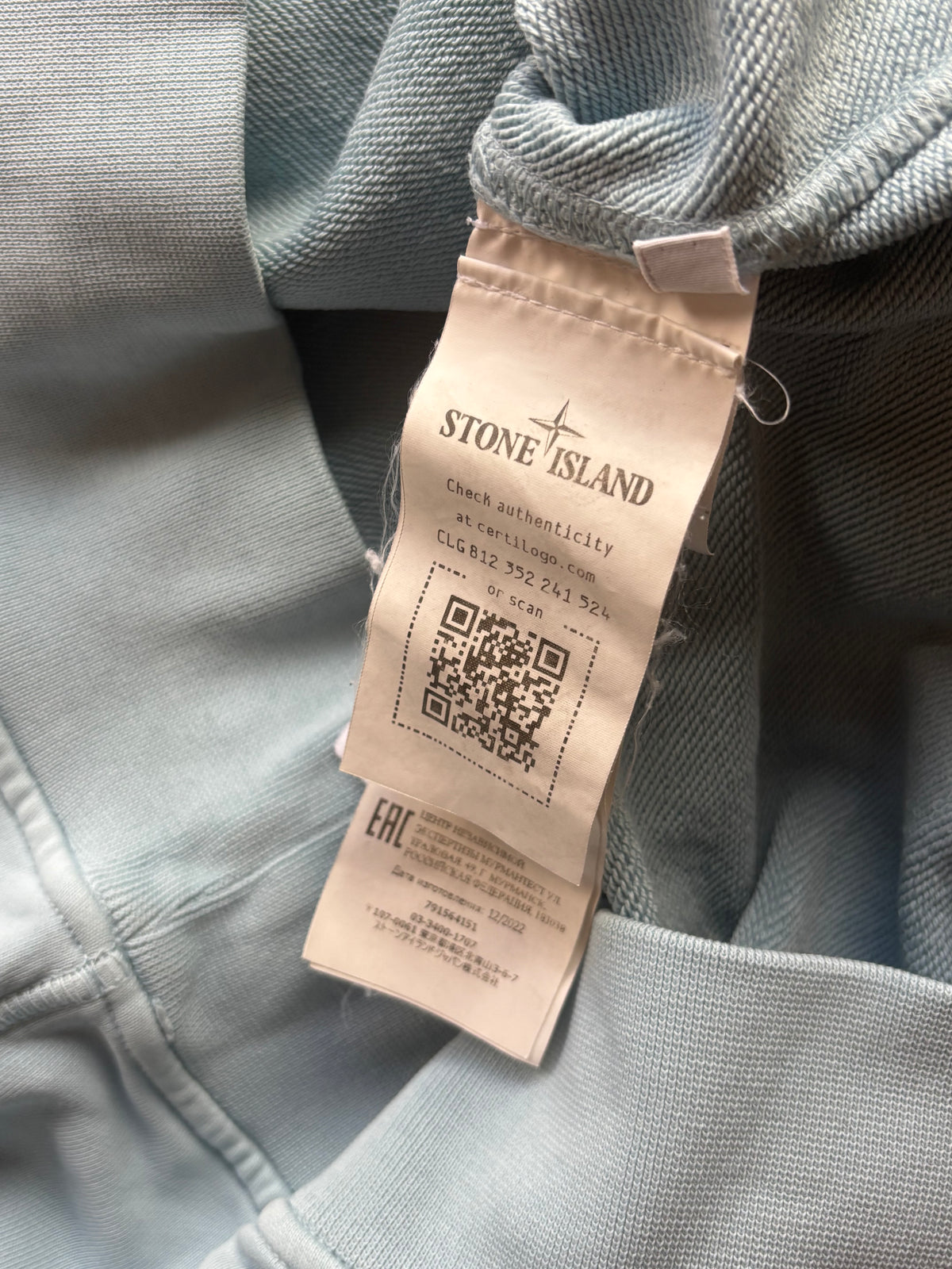 STONE ISLAND BABYBLUE HOODIE (L)