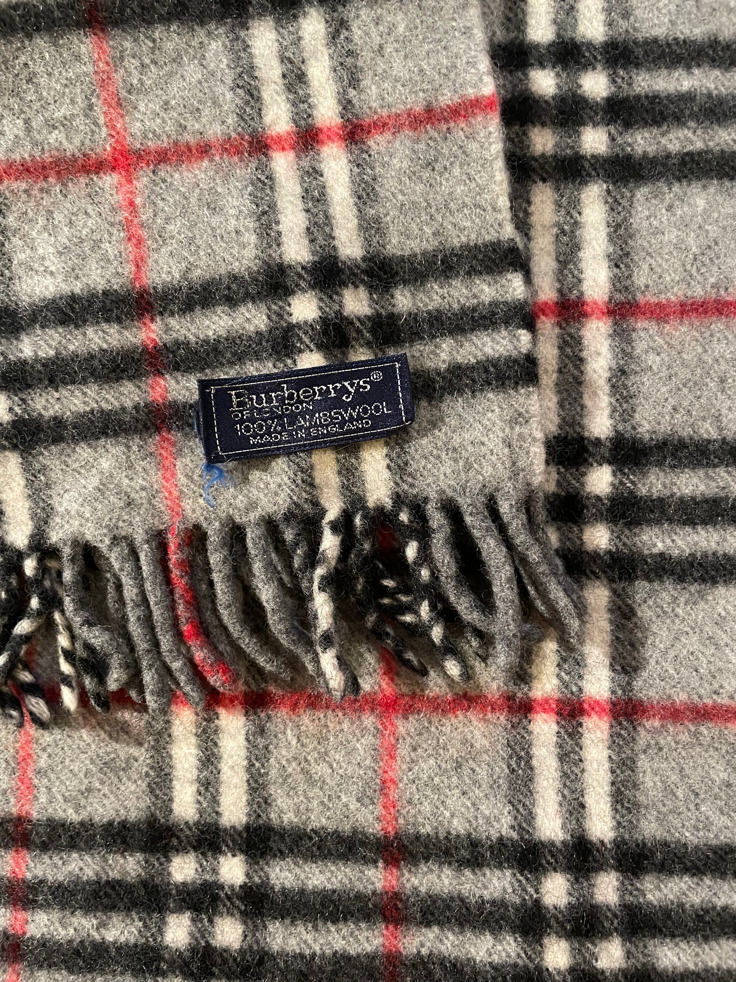 BURBERRY NOVACHECK SCARF GREY