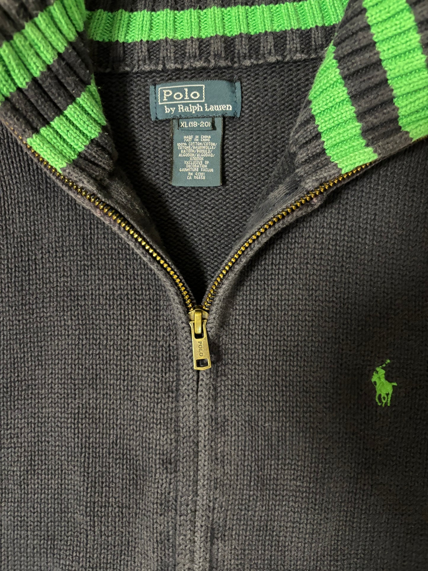 RALPH LAUREN ZIP UP KNIT (M)