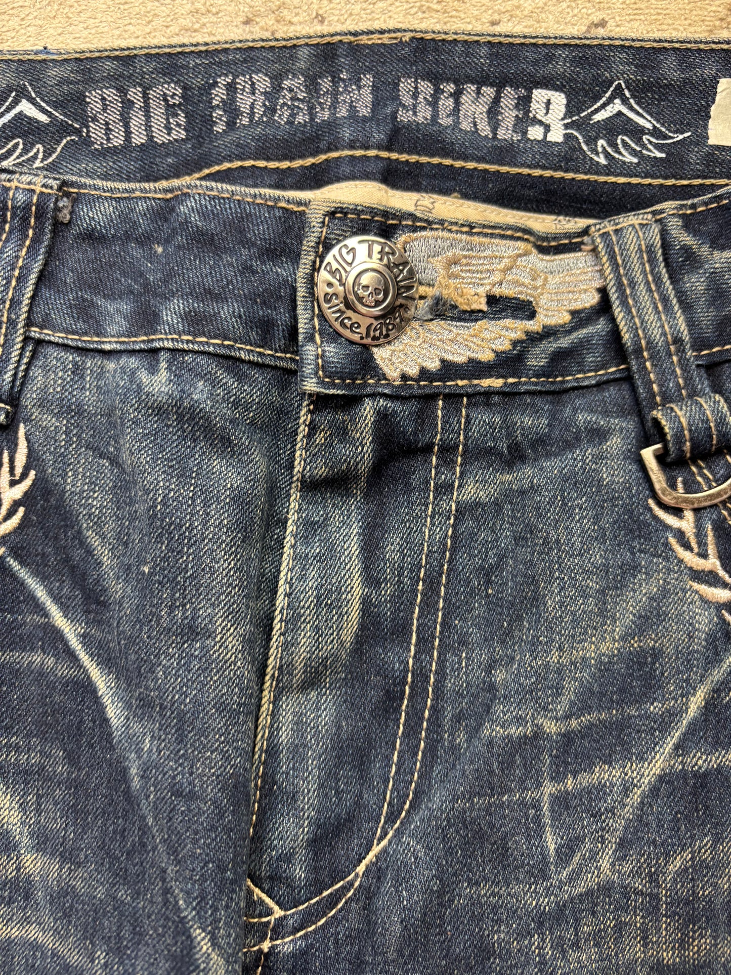 JAPANESE EMBROIDERED DENIM W34 L34 #JAP13