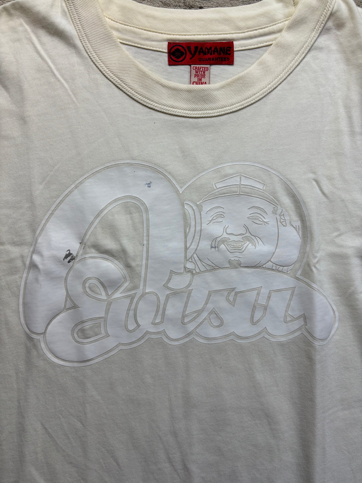 EVISU WHITE/CREME T-SHIRT (M)