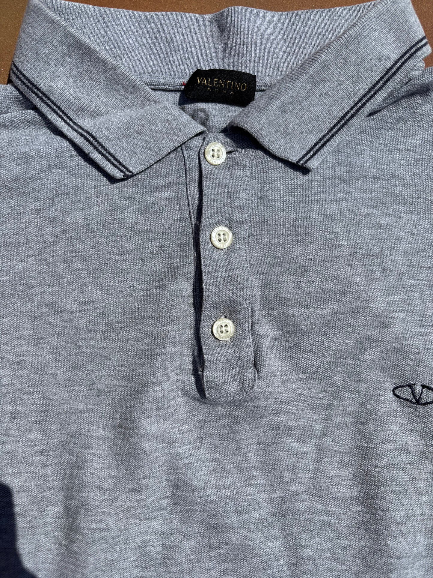 VALENTINO GREY POLO SHIRT (L)