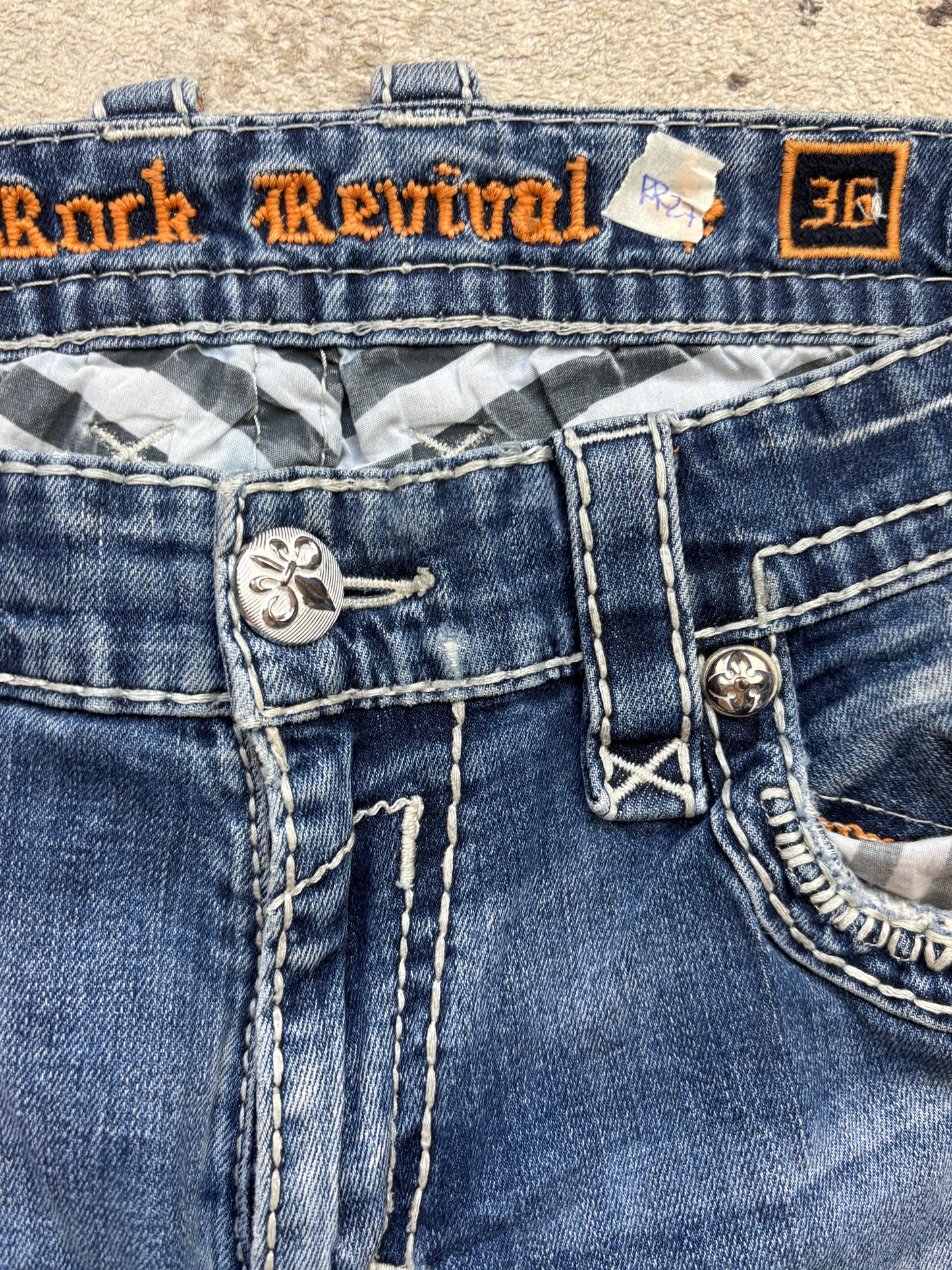 ROCK REVIVAL JEANS W36 L30 #RR27