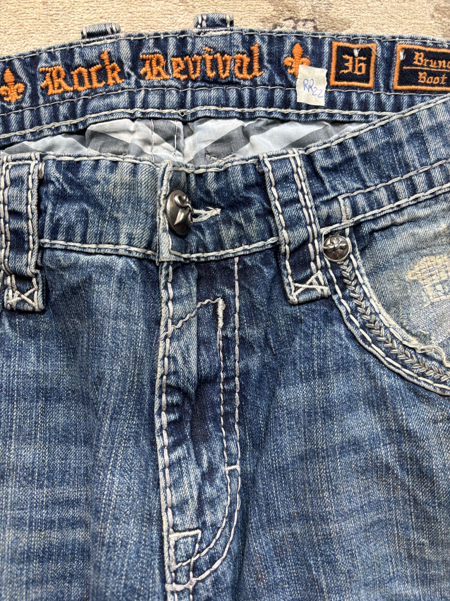 ROCK REVIVAL JEANS W36 L32 #RR22