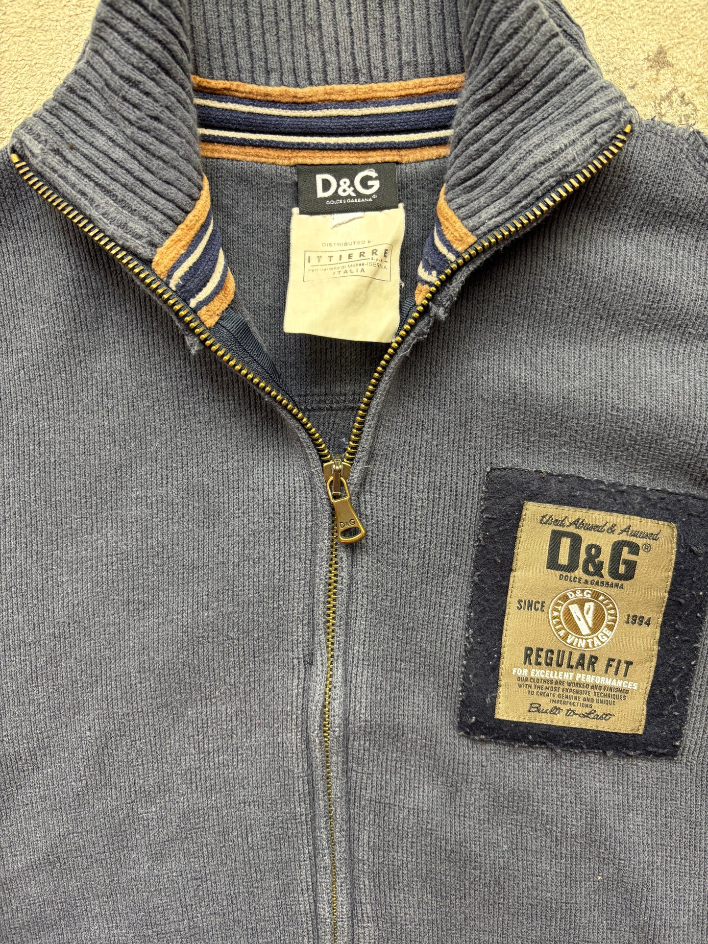 DOLCE & GABBANA ZIP UP KNIT (S)