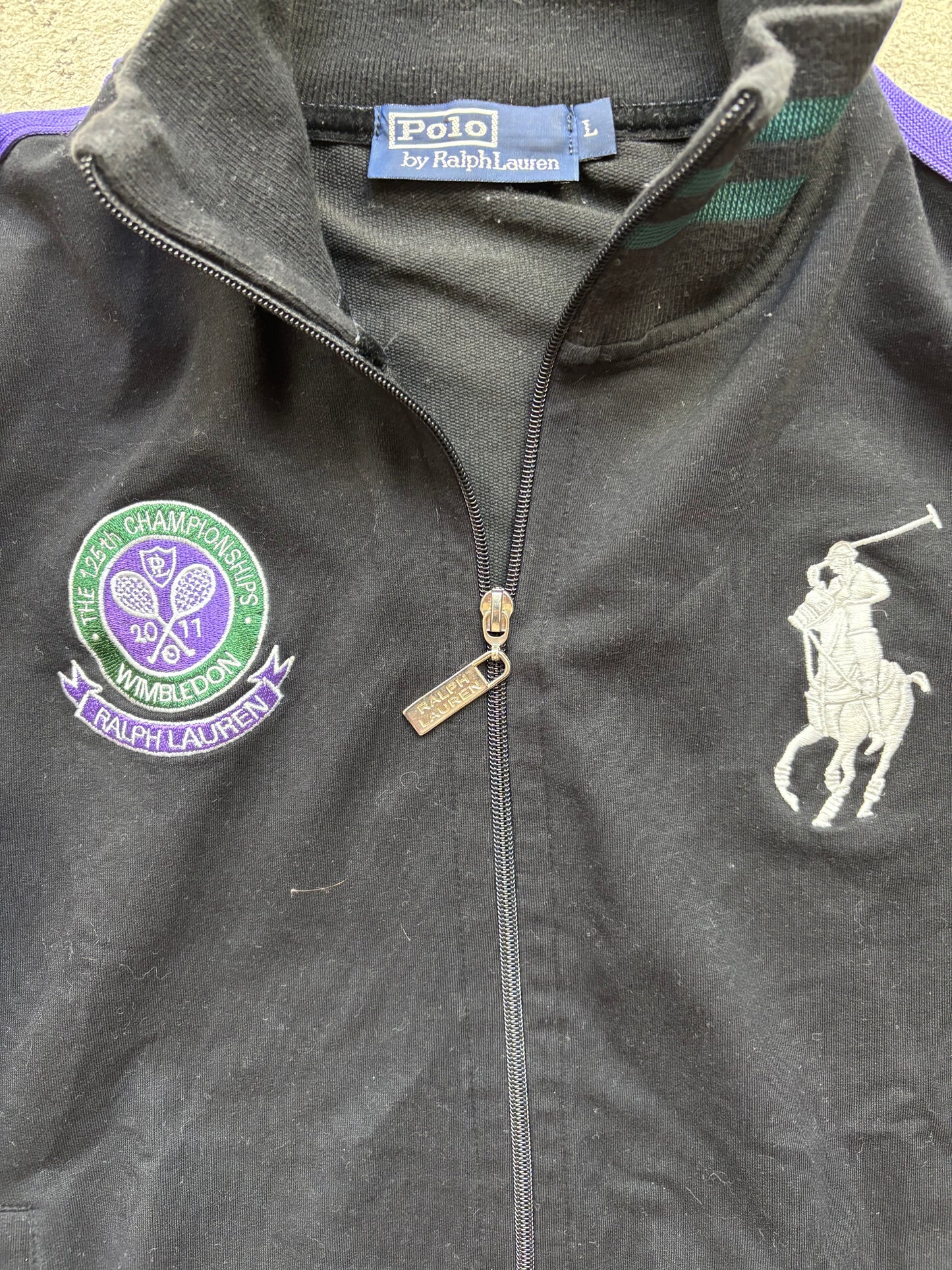 RALPH LAUREN BLACK ZIP UP VEST (S)