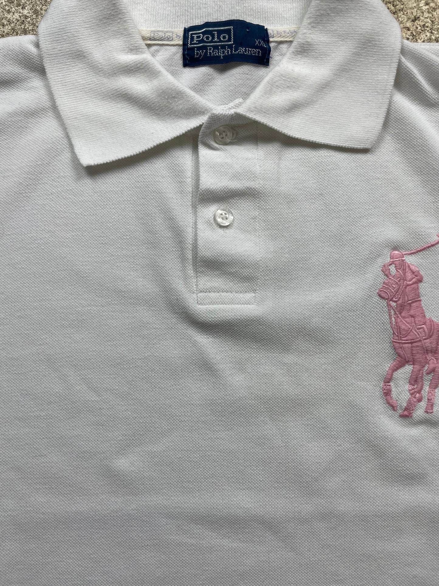 RALPH LAUREN POLO SHIRT WHITE (XL)