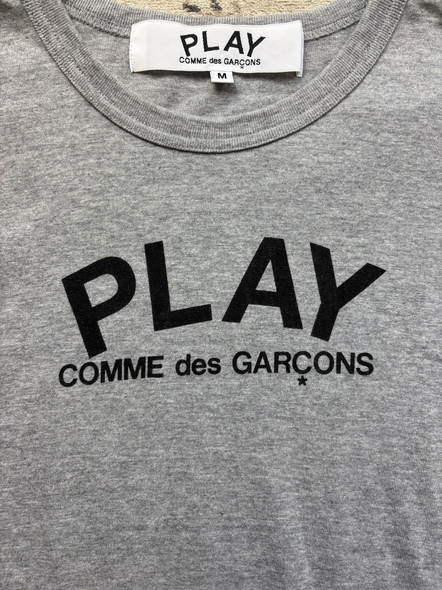 CDG PLAY GREY T-SHIRT (M)